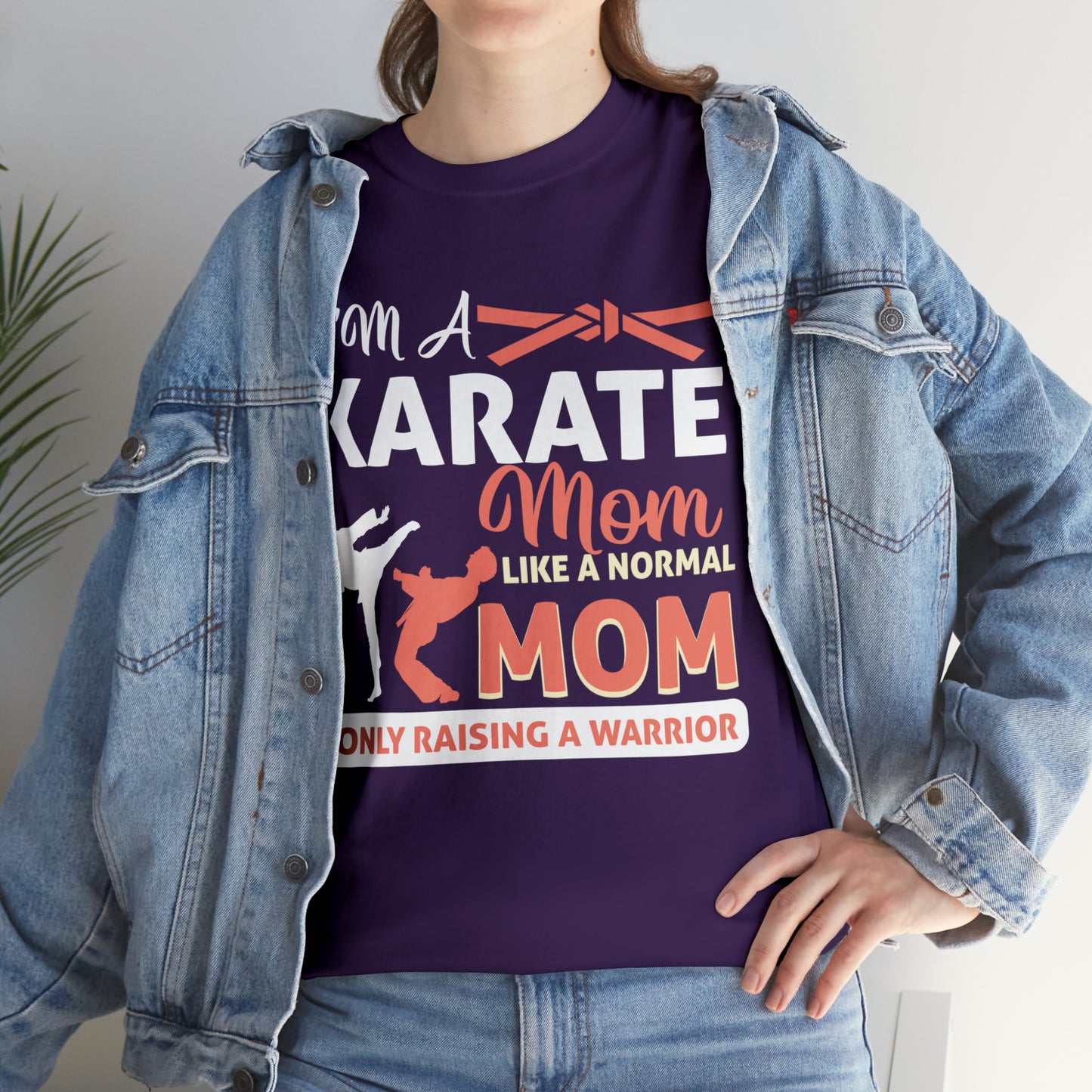 Karate Mom Raising a Warrior Heavy Cotton Tee