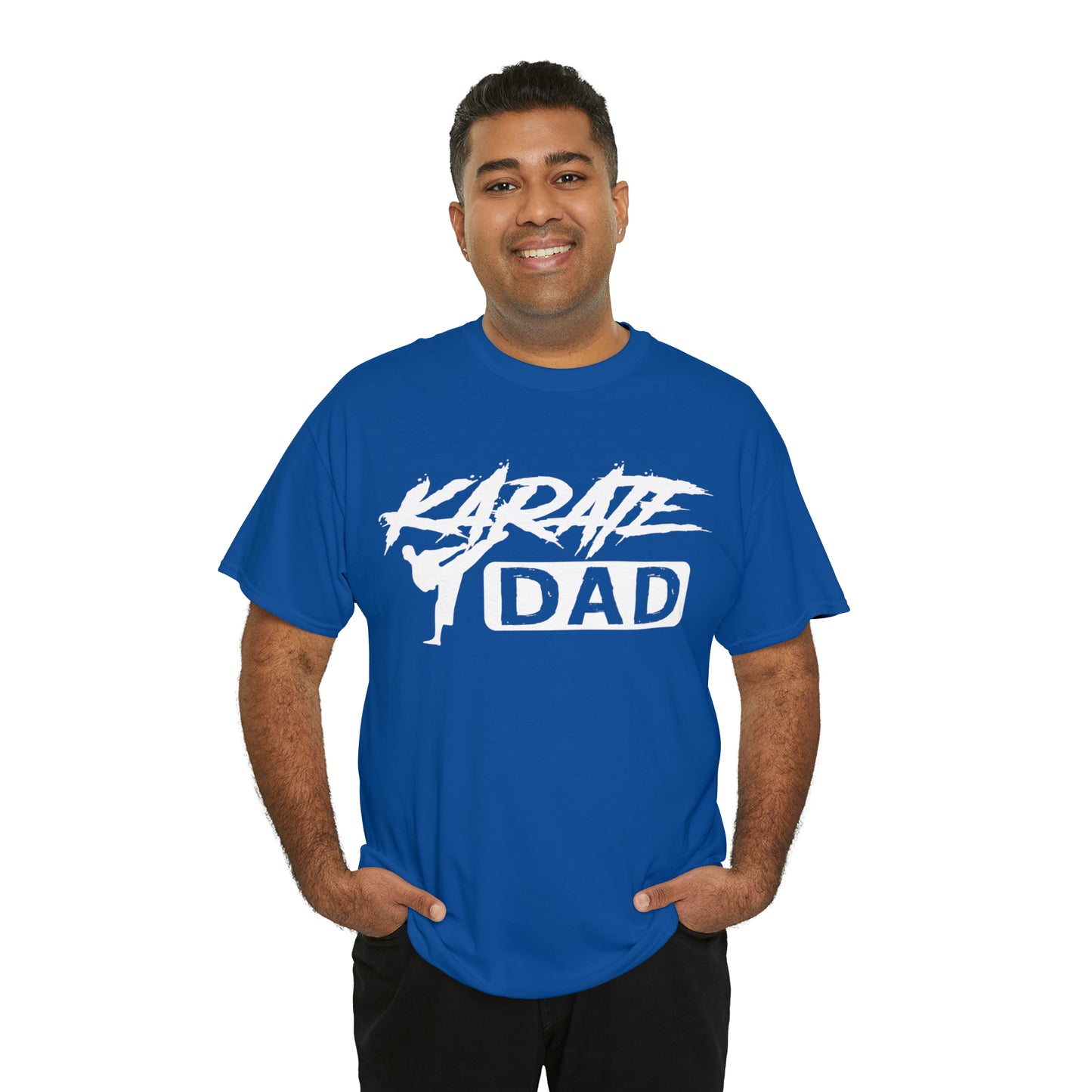 Karate Dad Kicking New Heavy Cotton Tee
