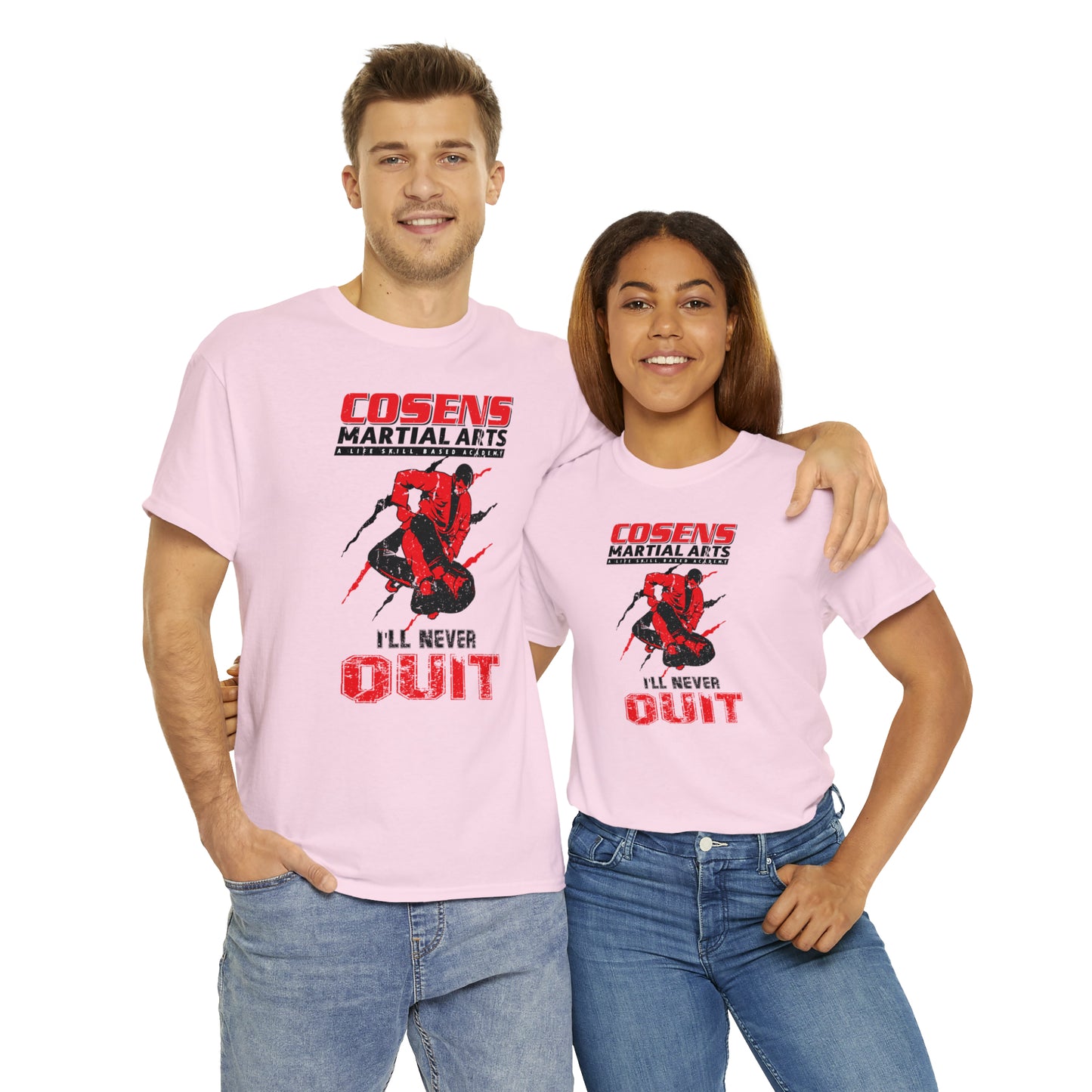 Adult "I'll Never Quit" Cosens Martial Arts Unisex Heavy Cotton Tee Unisex Heavy Cotton Tee