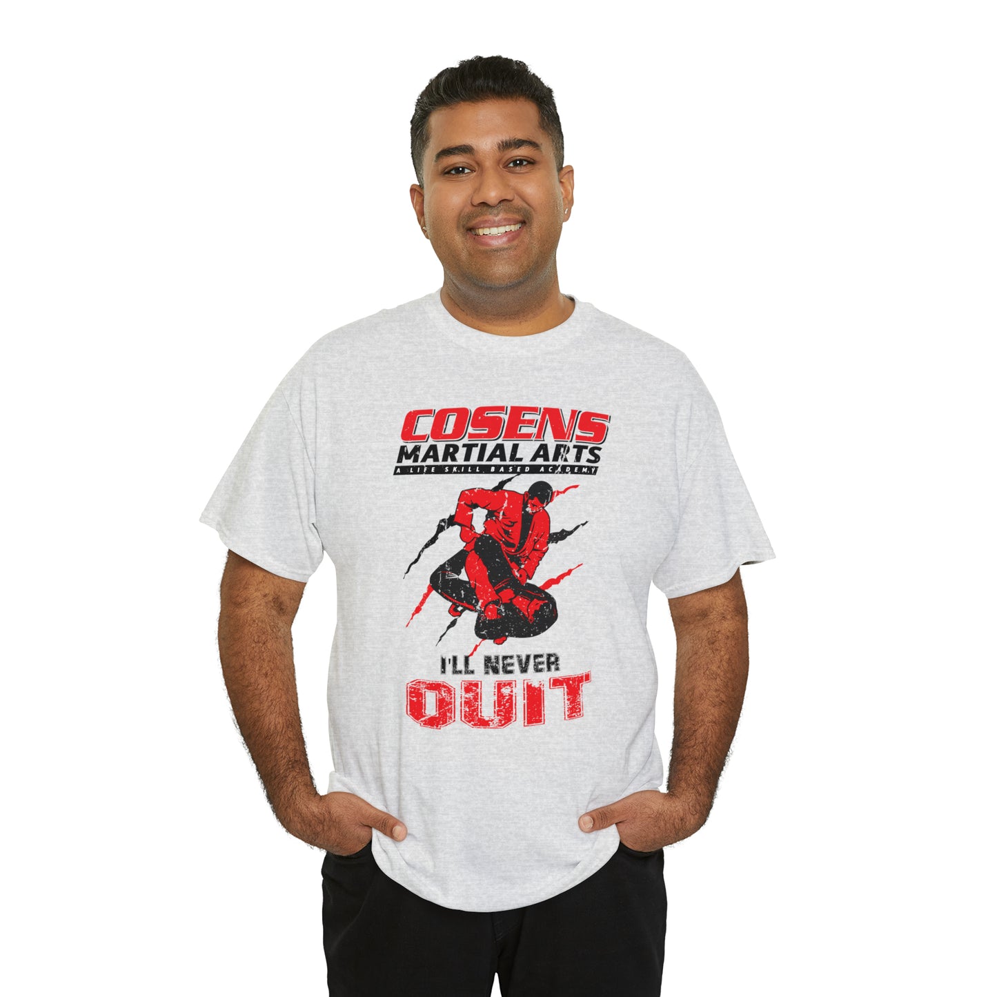 Adult "I'll Never Quit" Cosens Martial Arts Unisex Heavy Cotton Tee Unisex Heavy Cotton Tee