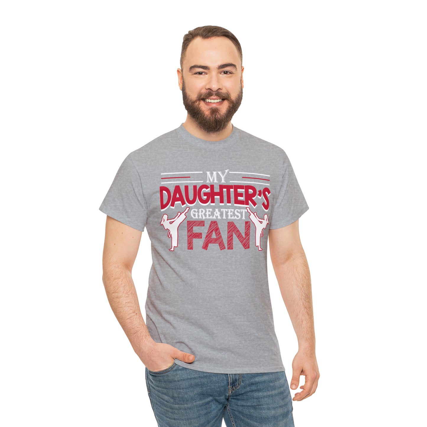 My Daughter's Greatest Fan! Shirt For Mom or Dad Heavy Cotton Tee