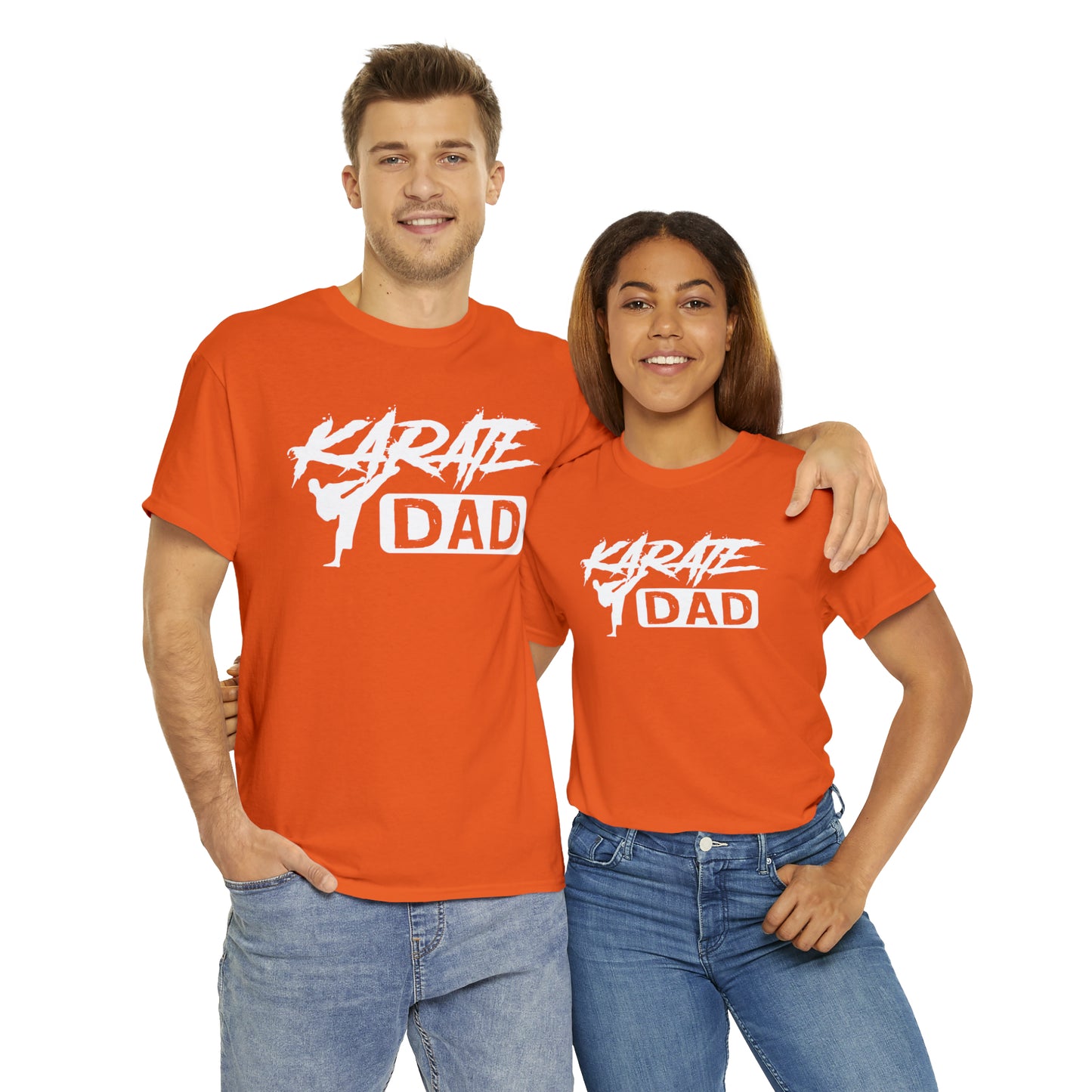 Karate Dad Kicking New Heavy Cotton Tee