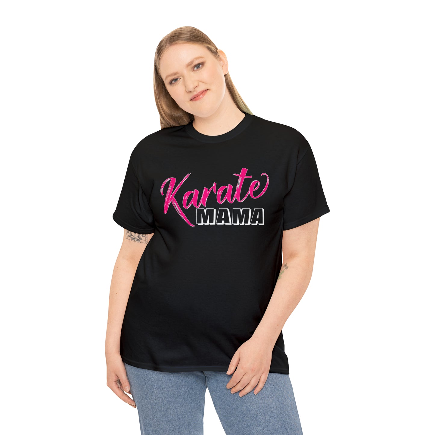 Karate Mama, Shirts For Mom, Heavy Cotton T-Shirt