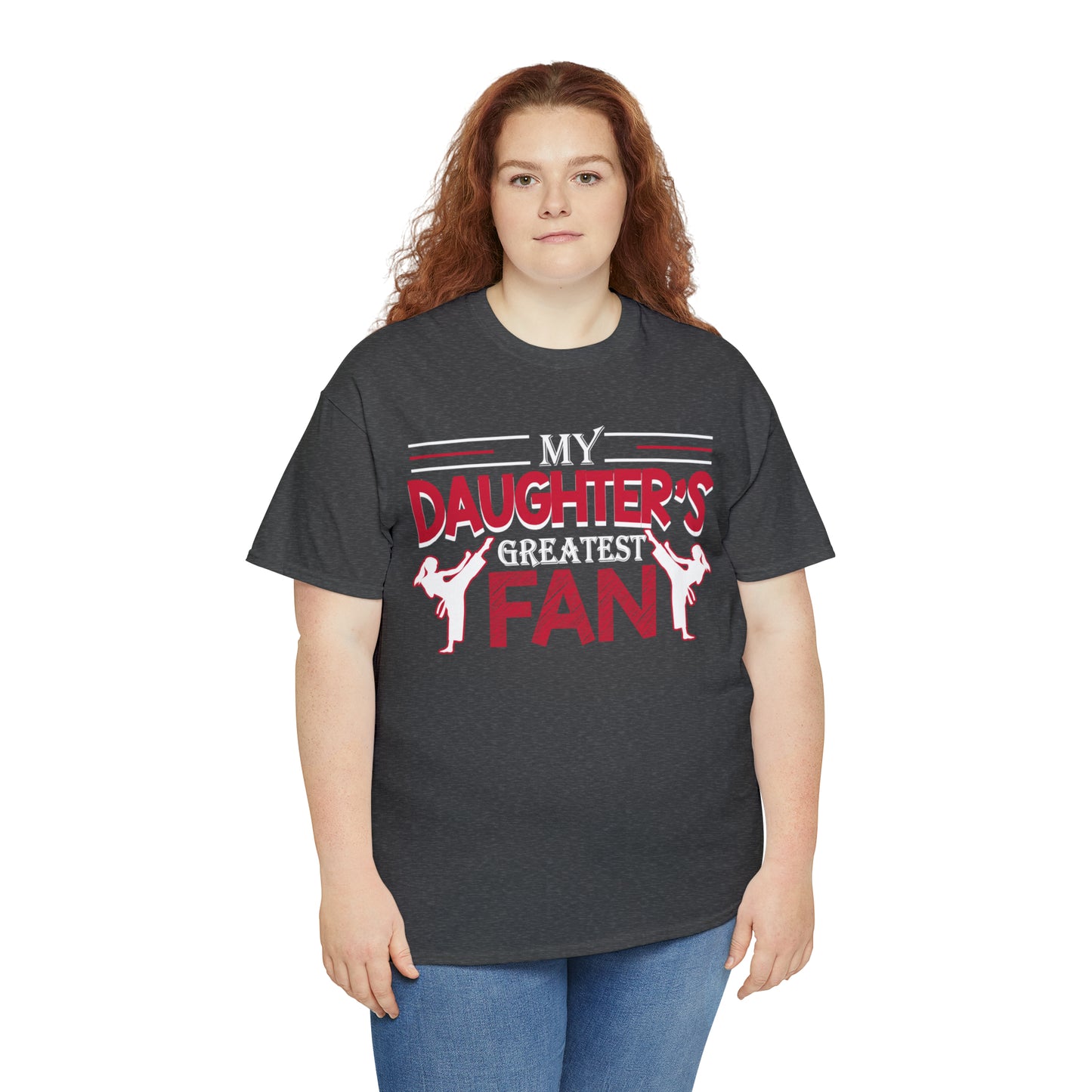 My Daughter's Greatest Fan! Shirt For Mom or Dad Heavy Cotton Tee