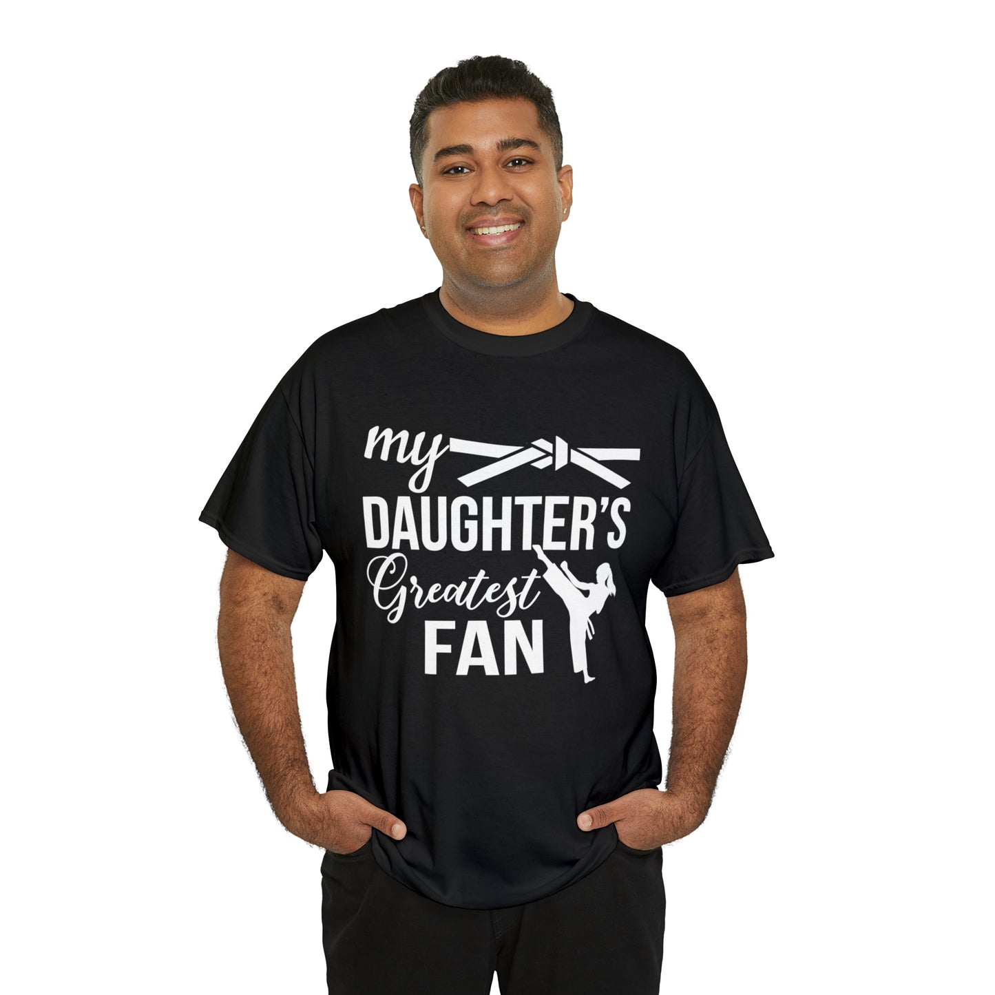 My Daughter's Greatest Fan! Shirt For Mom or Dad Heavy Cotton T-Shirt