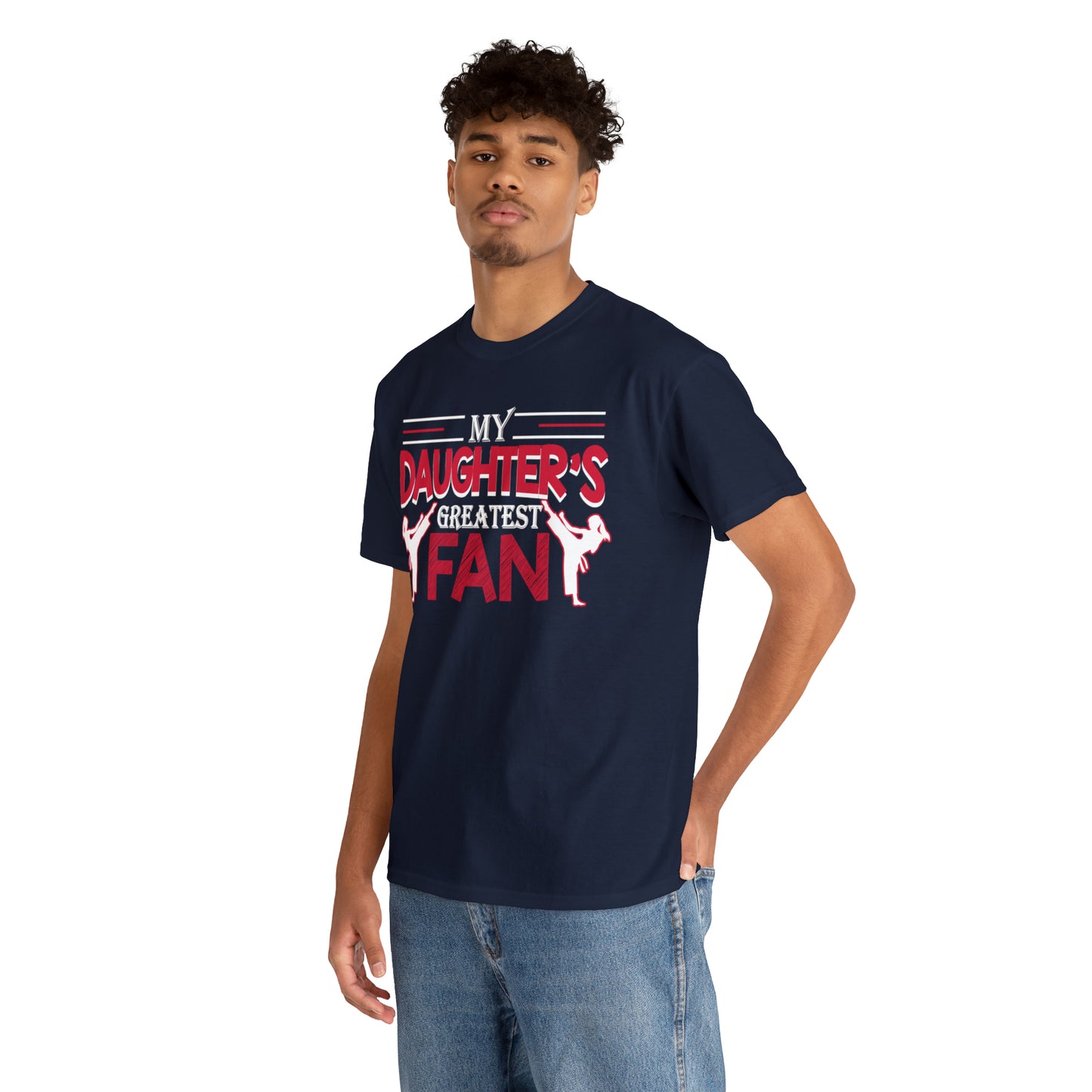 My Daughter's Greatest Fan! Shirt For Mom or Dad Heavy Cotton Tee