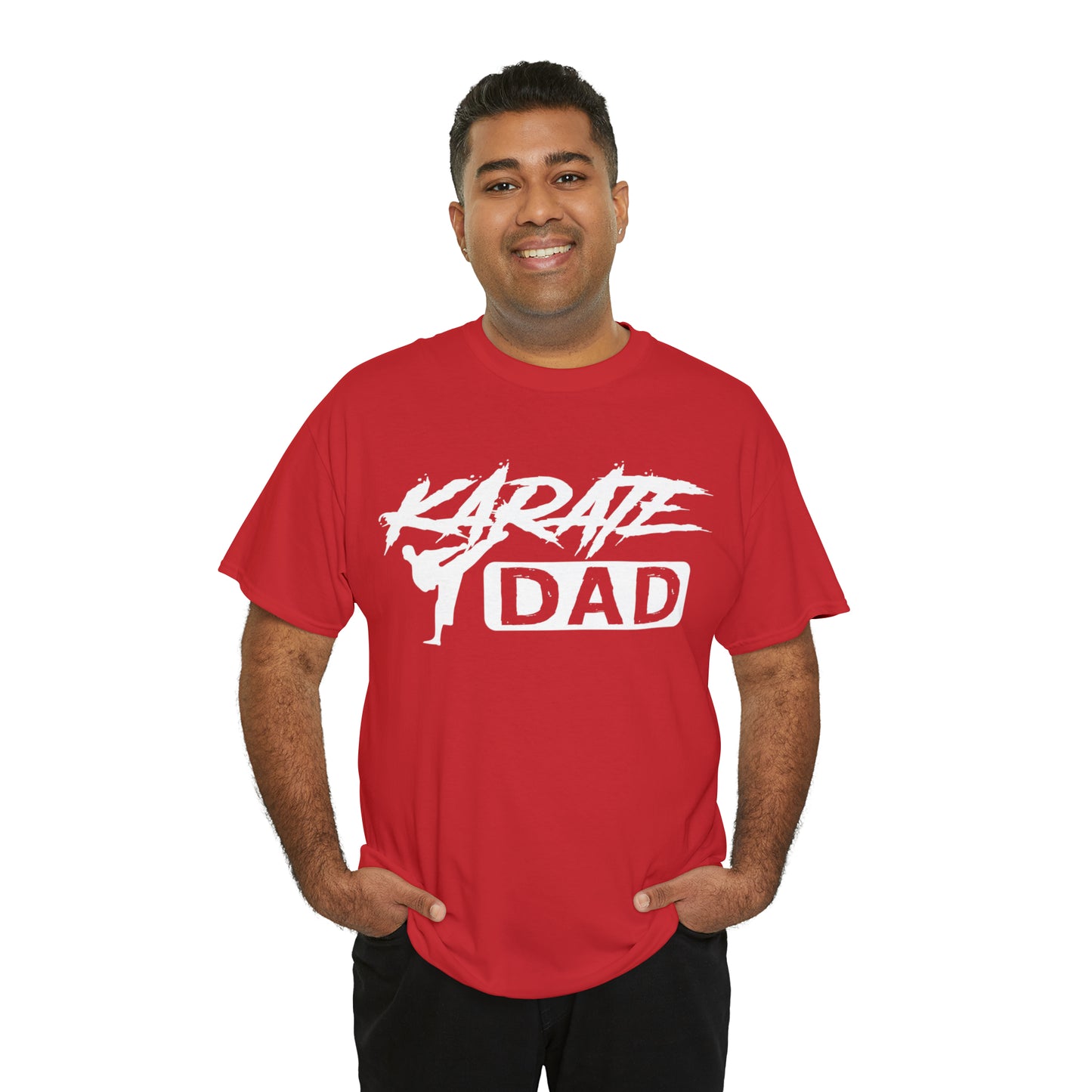 Karate Dad Kicking New Heavy Cotton Tee