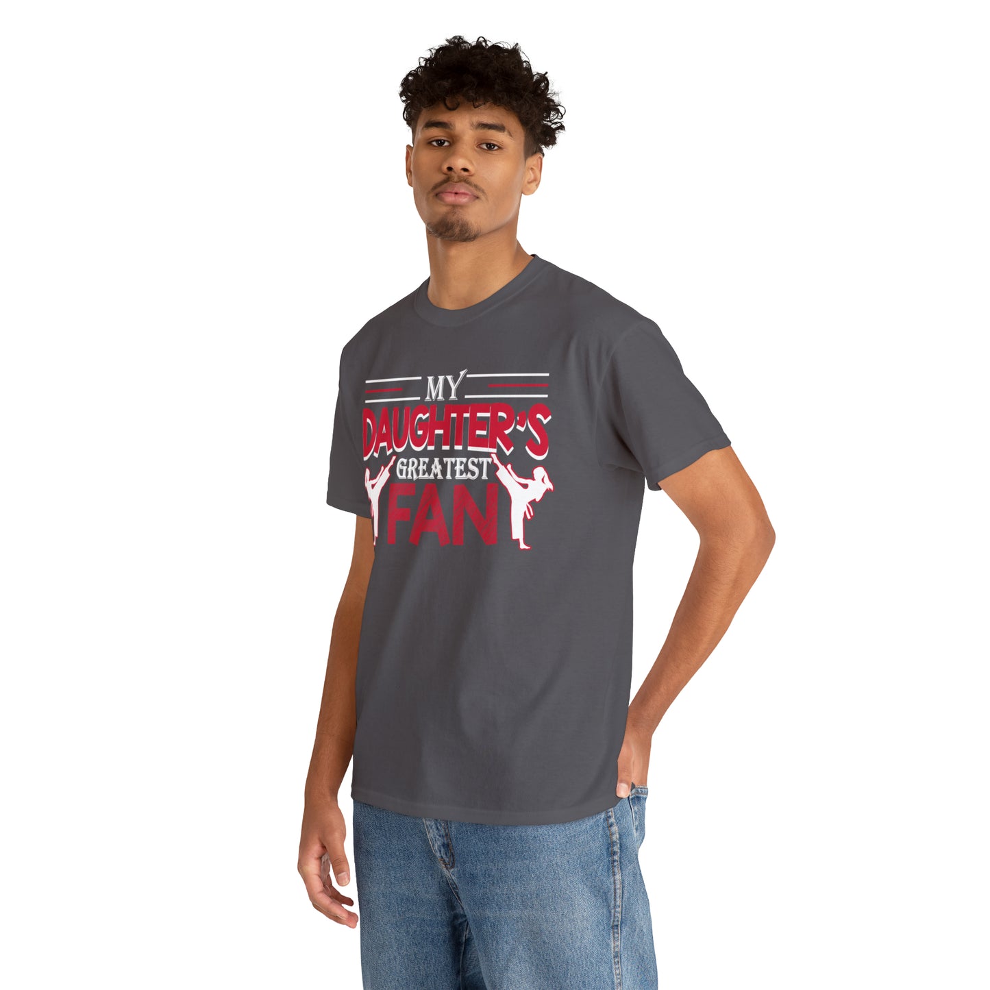 My Daughter's Greatest Fan! Shirt For Mom or Dad Heavy Cotton Tee