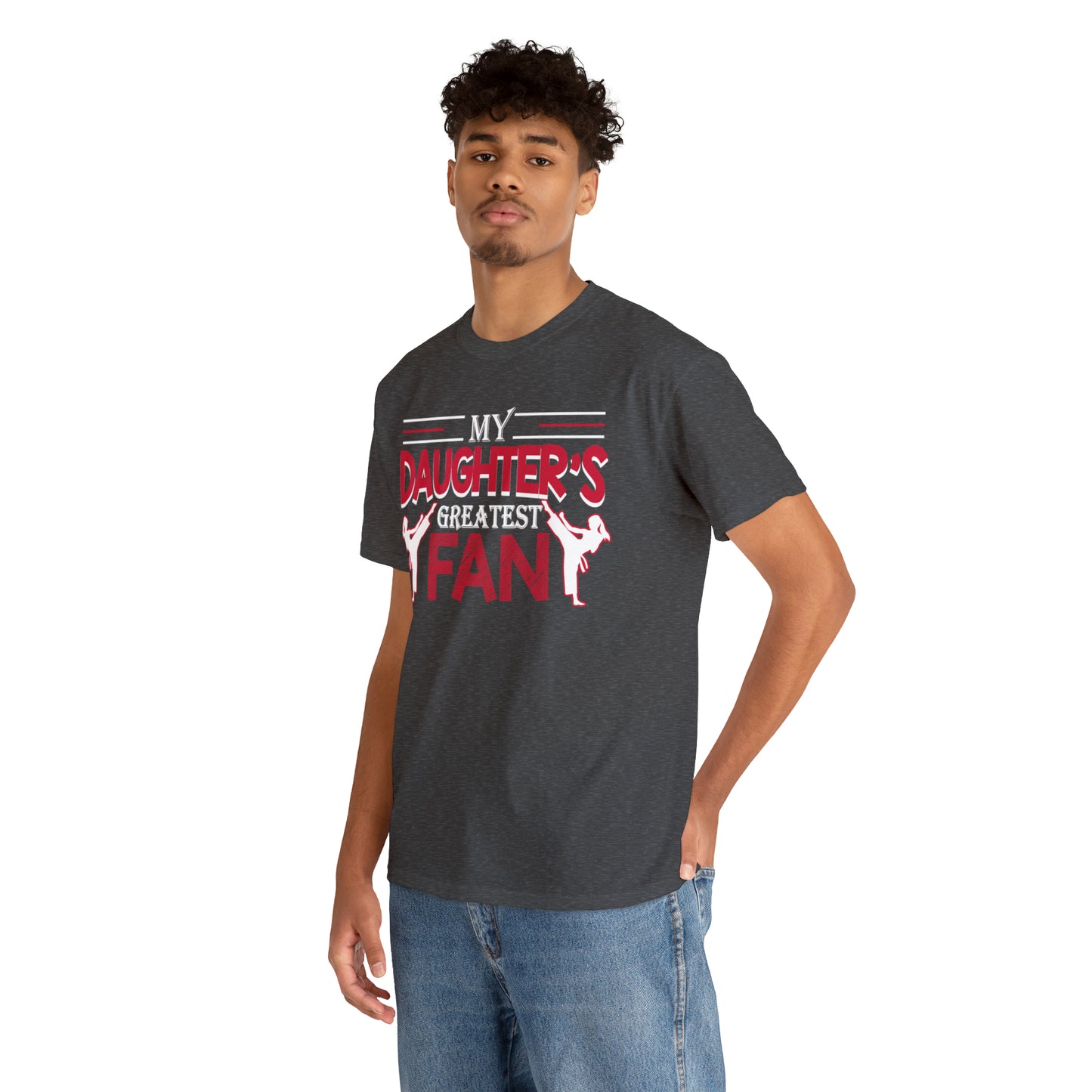 My Daughter's Greatest Fan! Shirt For Mom or Dad Heavy Cotton Tee