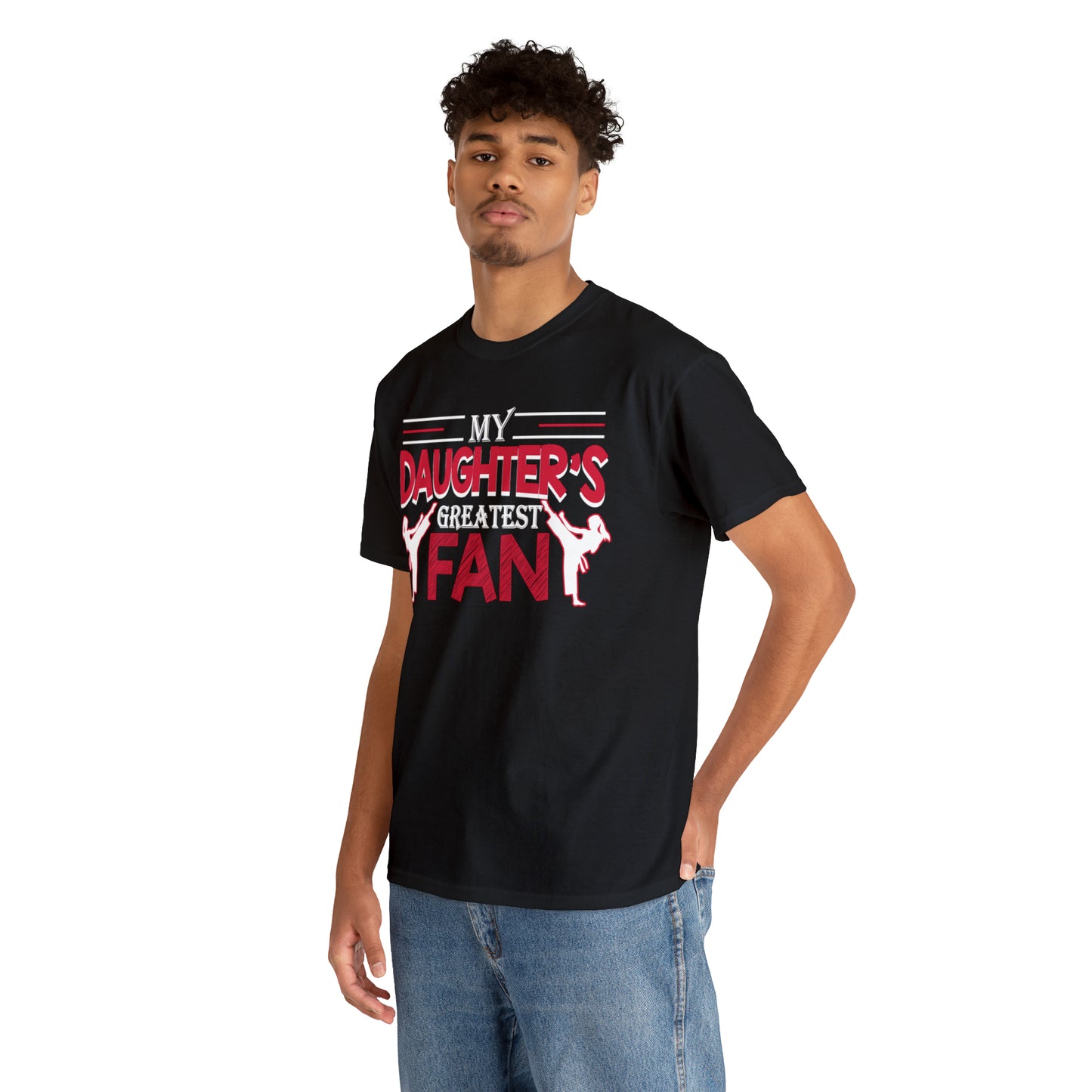 My Daughter's Greatest Fan! Shirt For Mom or Dad Heavy Cotton Tee