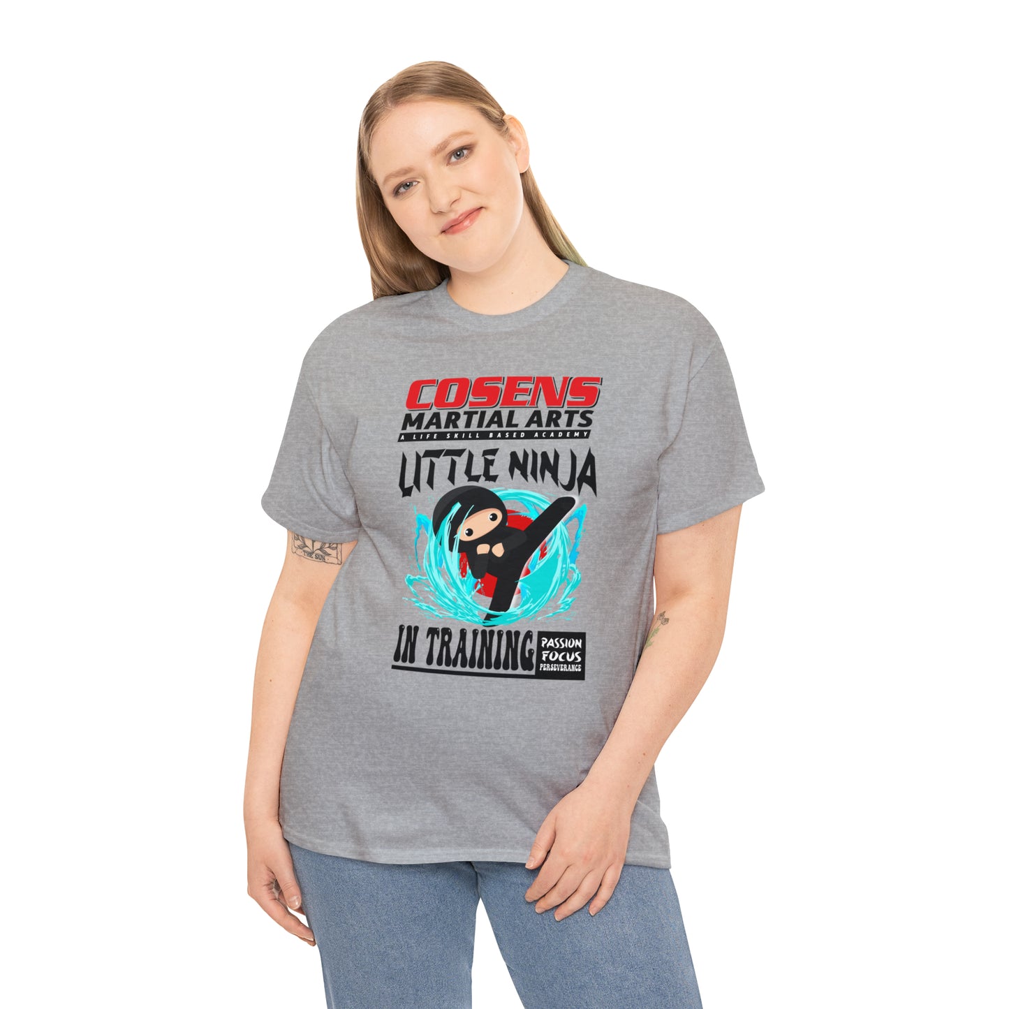 Adult "Little Ninja in Training" Cosens Martial Arts Unisex Heavy Cotton Tee Unisex Heavy Cotton Tee