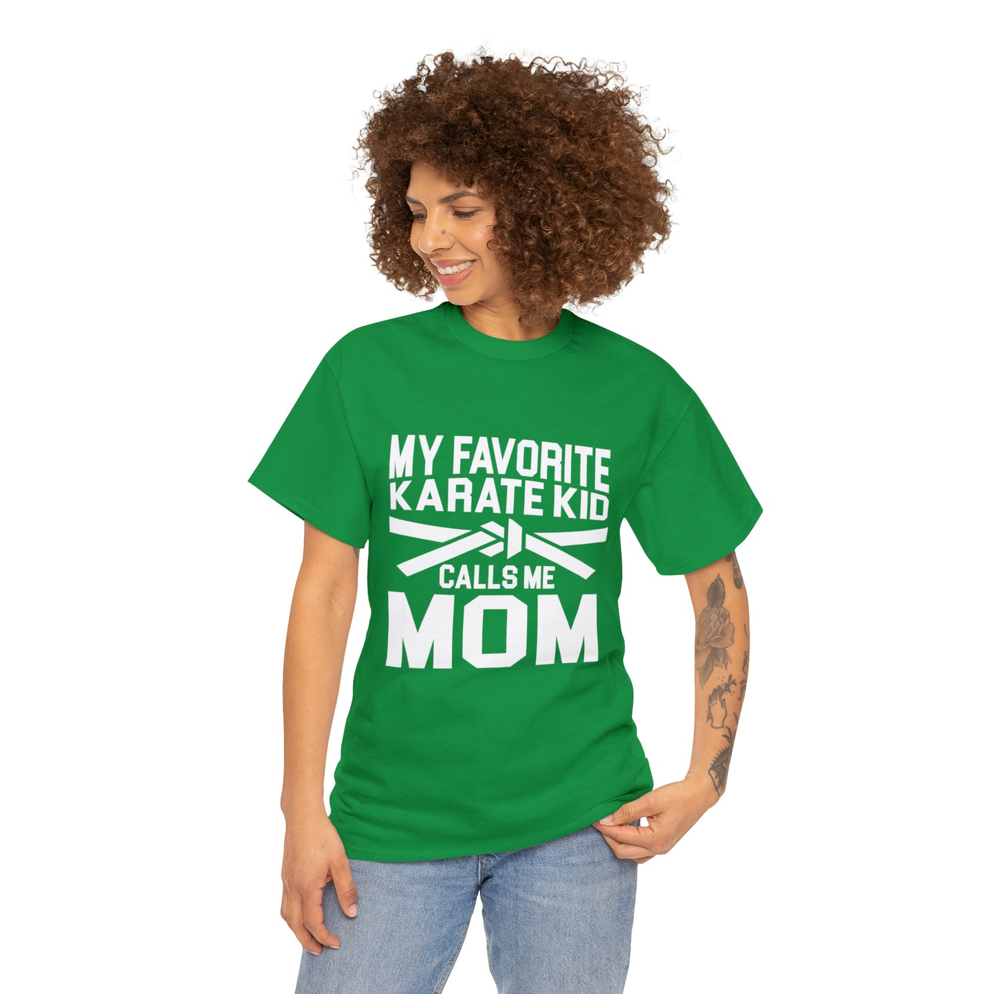 My Favorite Karate Kids Calls Me Mom Life Heavy Cotton Tee