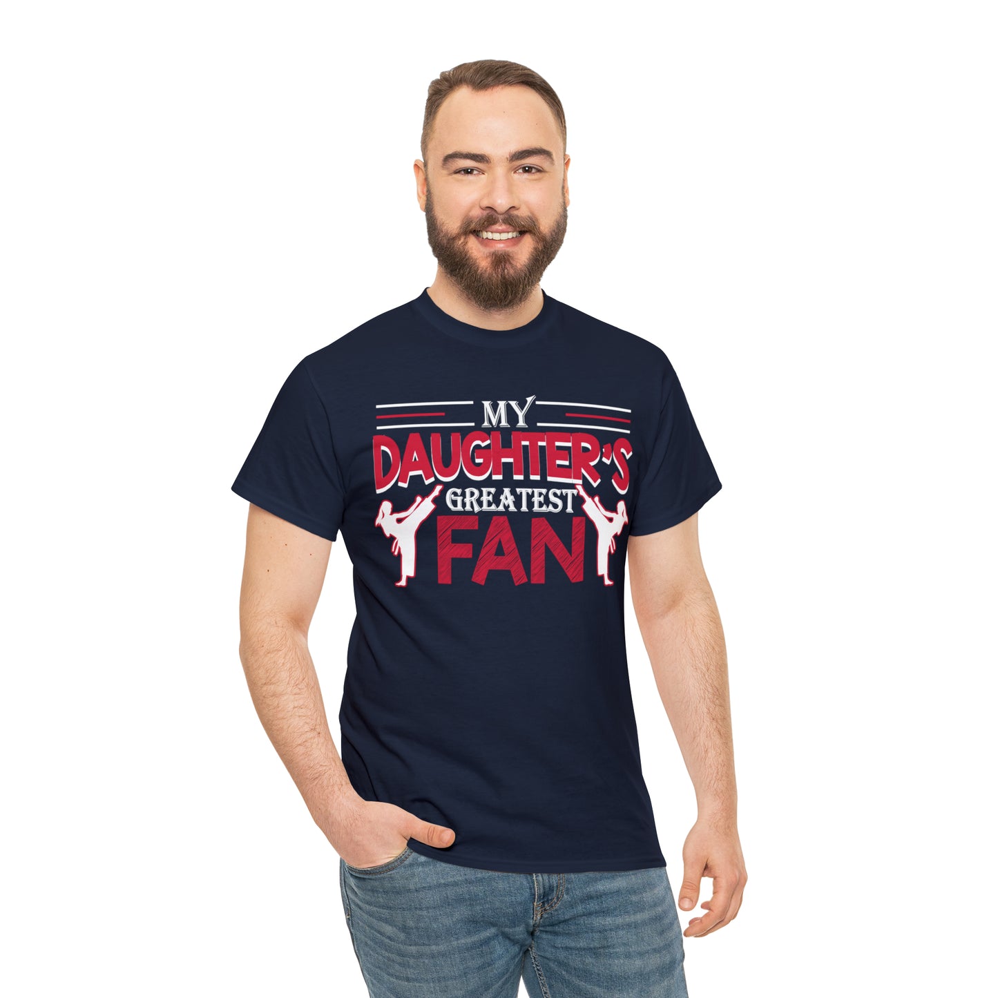 My Daughter's Greatest Fan! Shirt For Mom or Dad Heavy Cotton Tee