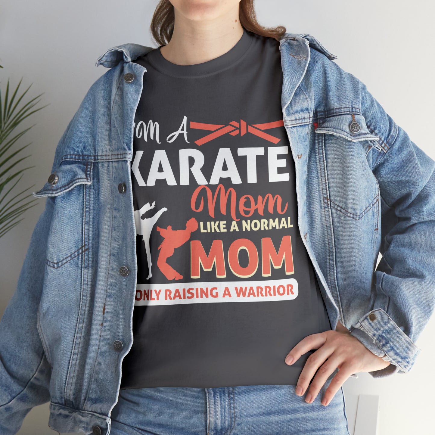 Karate Mom Raising a Warrior Heavy Cotton Tee