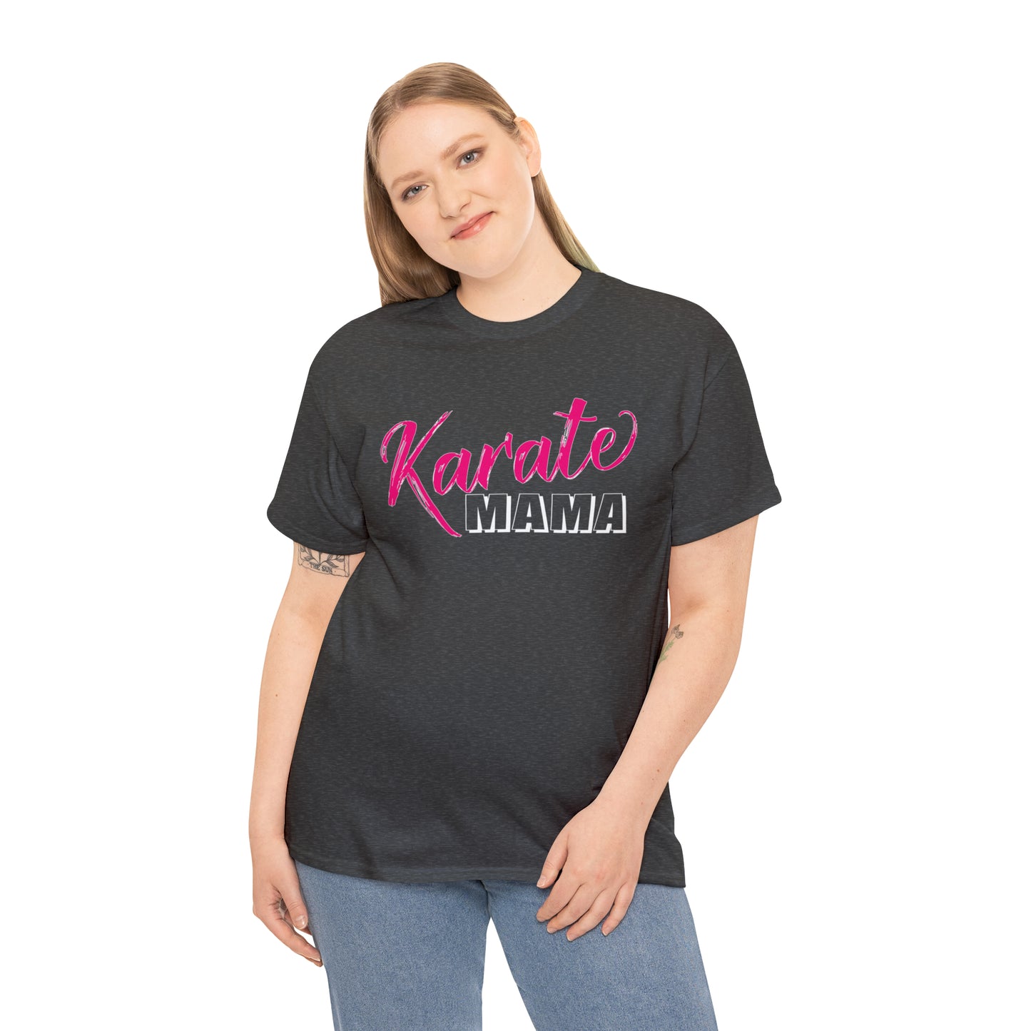 Karate Mama, Shirts For Mom, Heavy Cotton T-Shirt