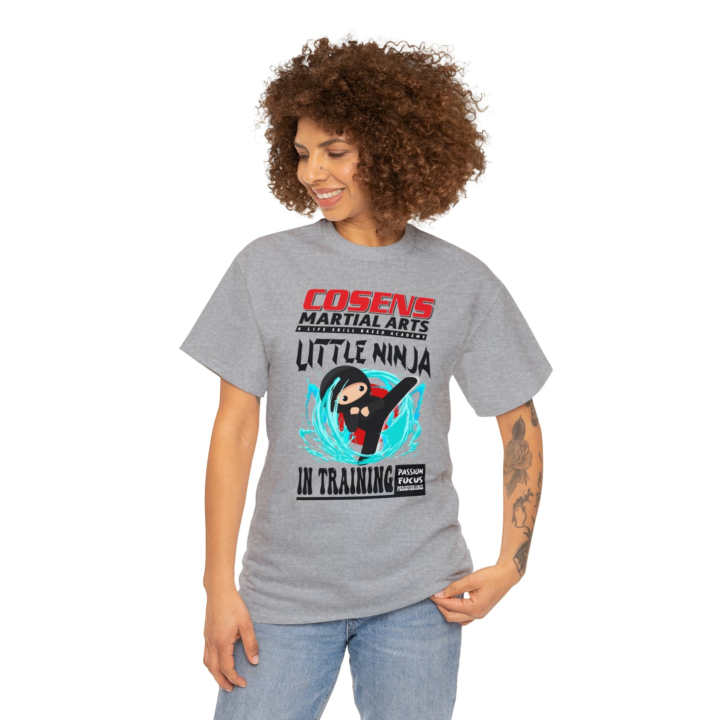 Adult "Little Ninja in Training" Cosens Martial Arts Unisex Heavy Cotton Tee Unisex Heavy Cotton Tee
