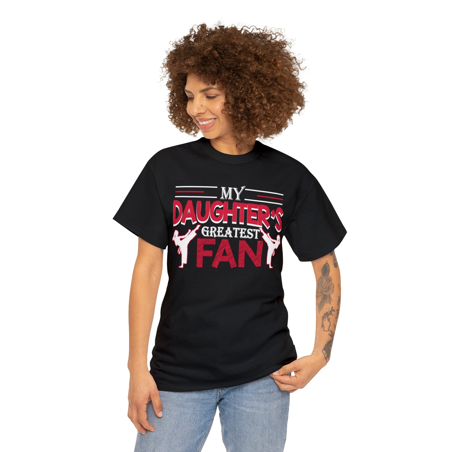 My Daughter's Greatest Fan! Shirt For Mom or Dad Heavy Cotton Tee