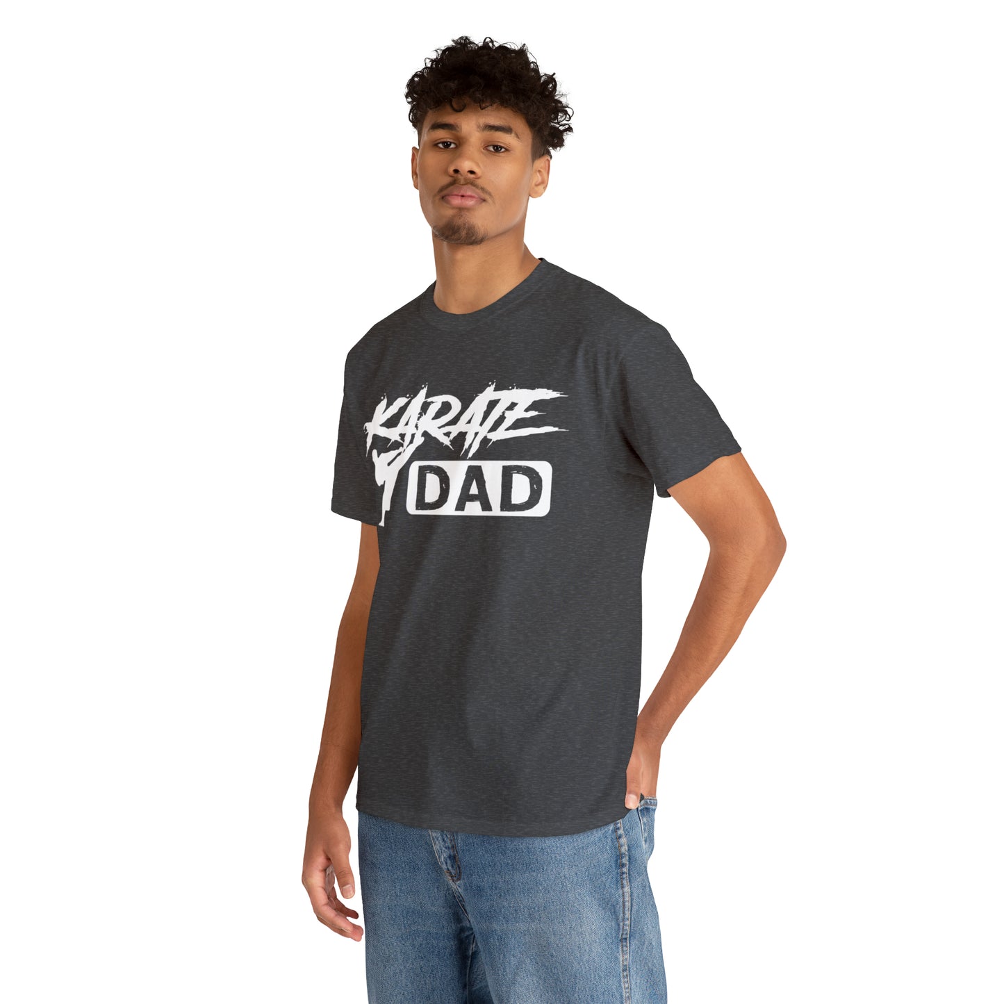 Karate Dad Kicking New Heavy Cotton Tee