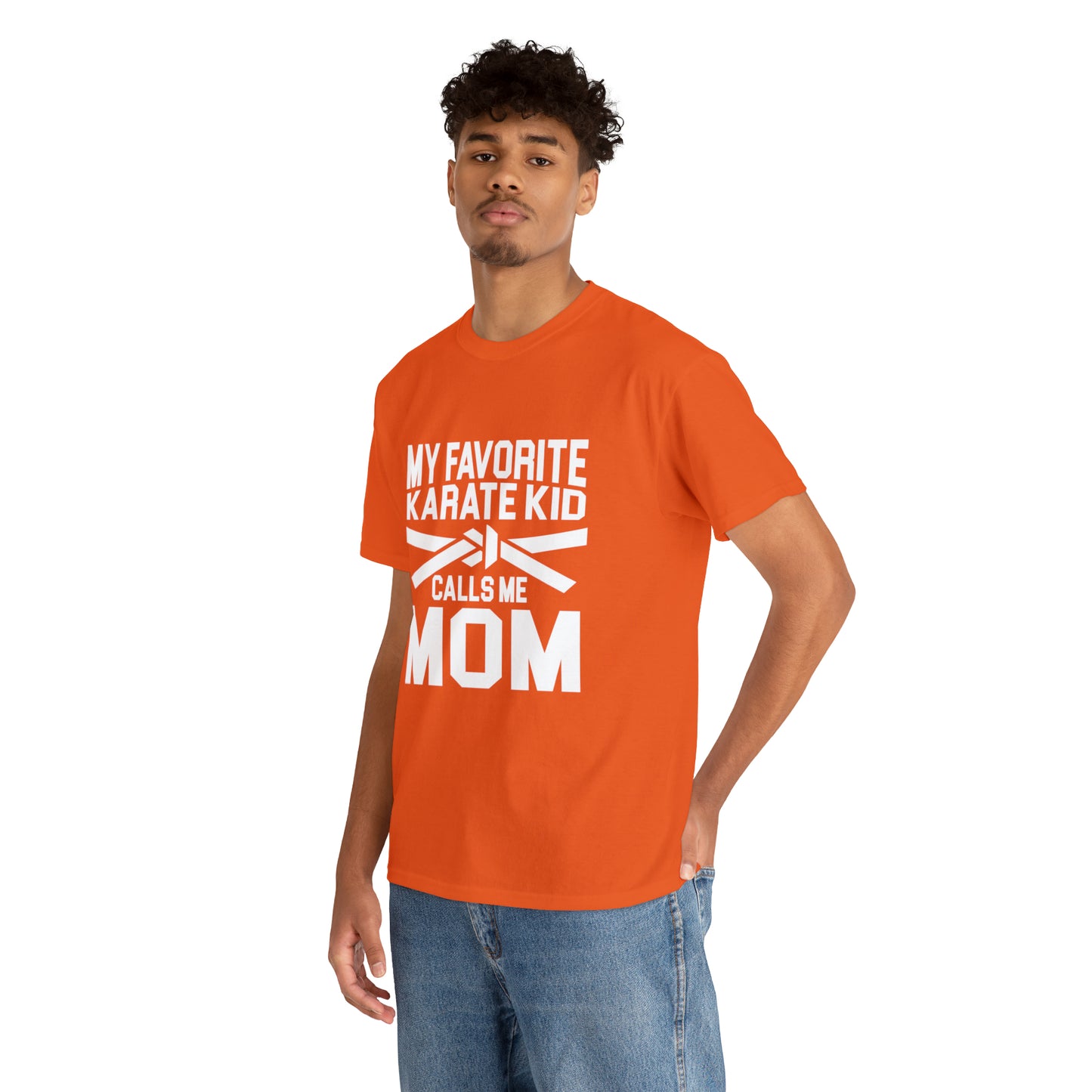 My Favorite Karate Kids Calls Me Mom Life Heavy Cotton Tee
