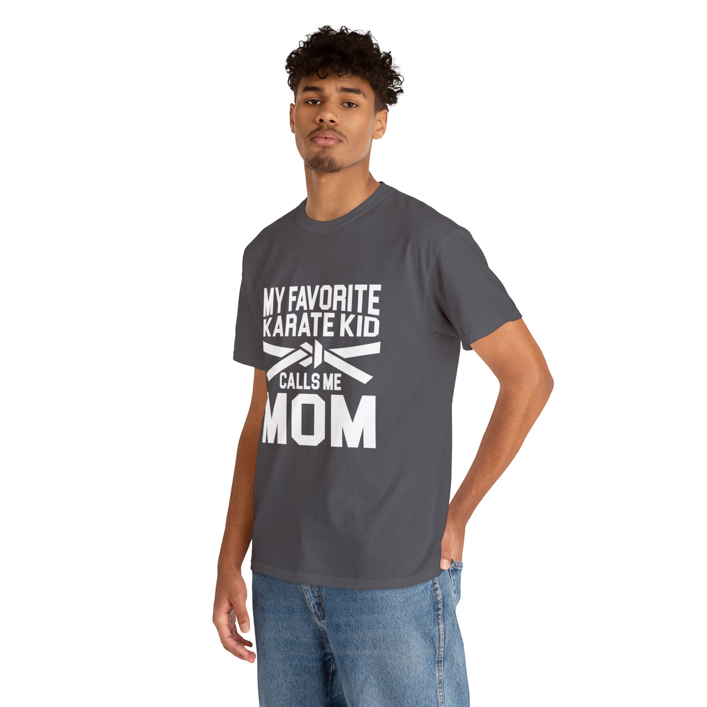 My Favorite Karate Kids Calls Me Mom Life Heavy Cotton Tee