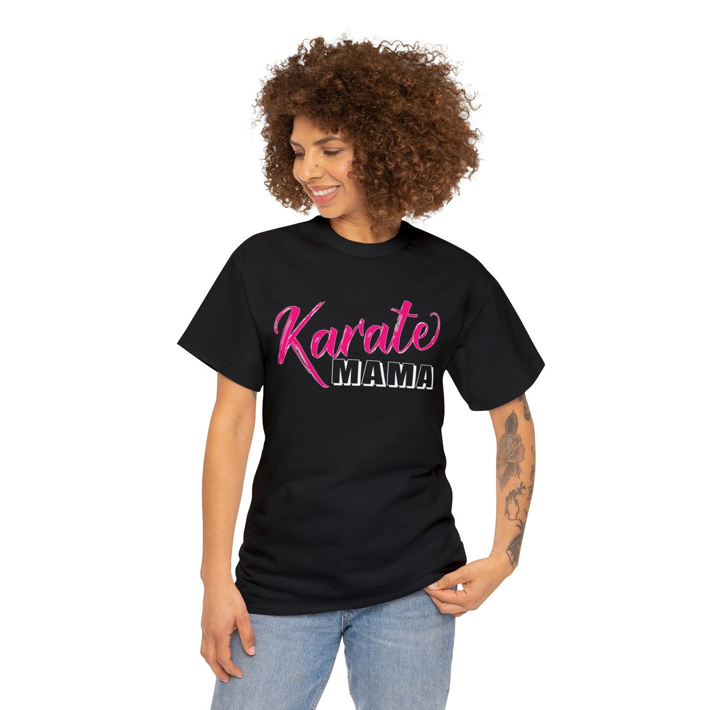 Karate Mama, Shirts For Mom, Heavy Cotton T-Shirt