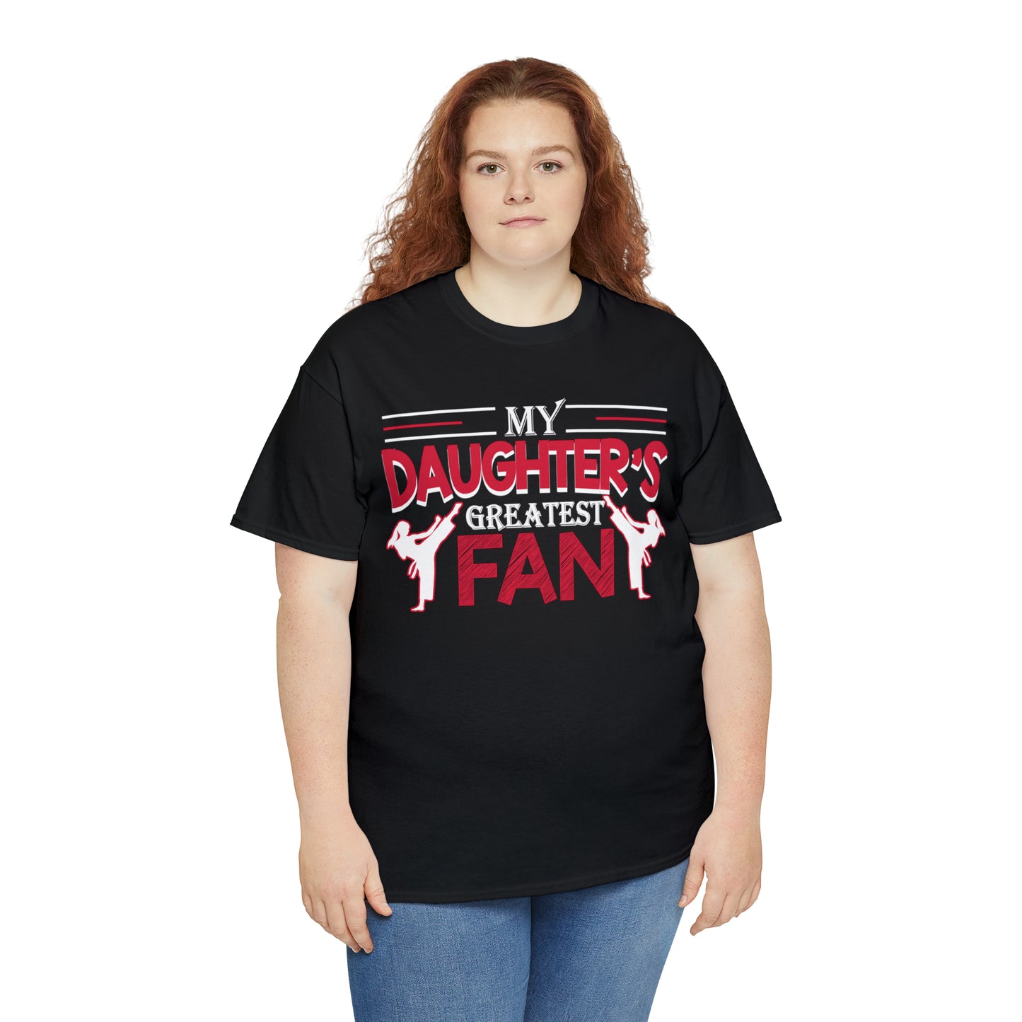 My Daughter's Greatest Fan! Shirt For Mom or Dad Heavy Cotton Tee