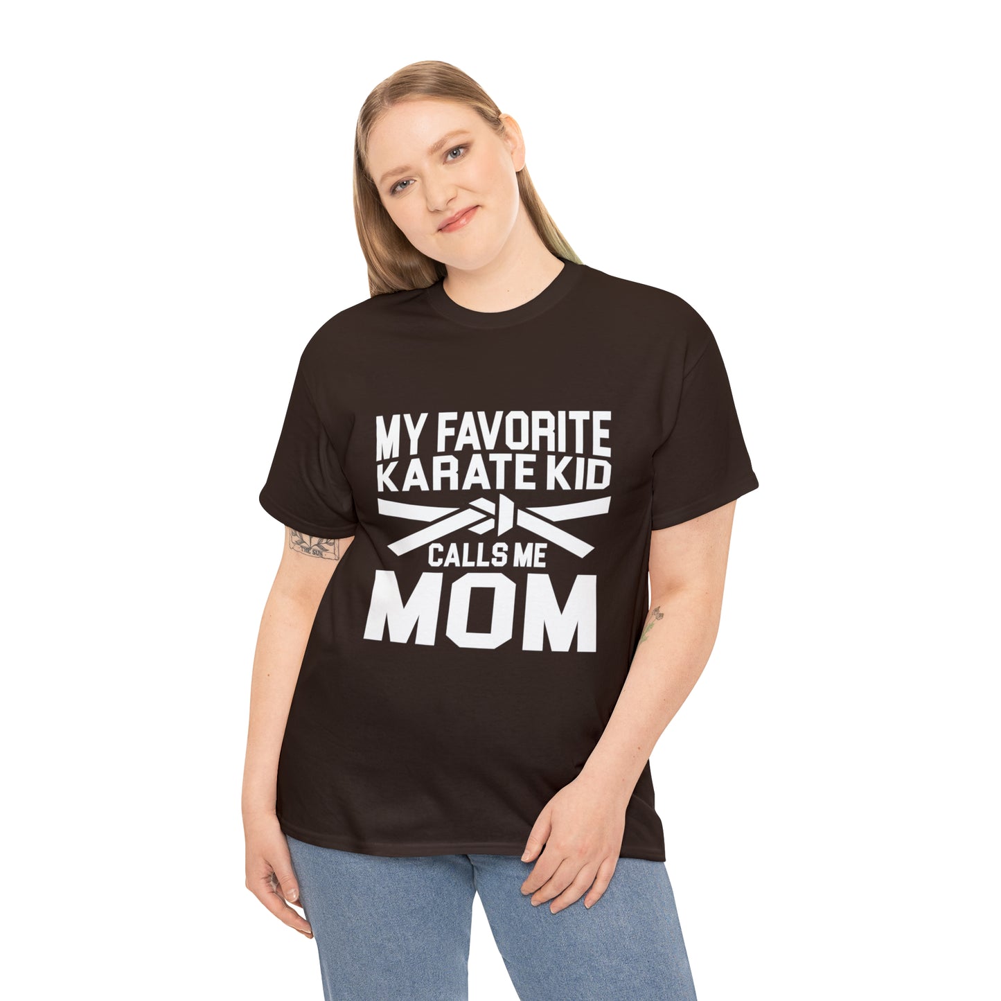 My Favorite Karate Kids Calls Me Mom Life Heavy Cotton Tee