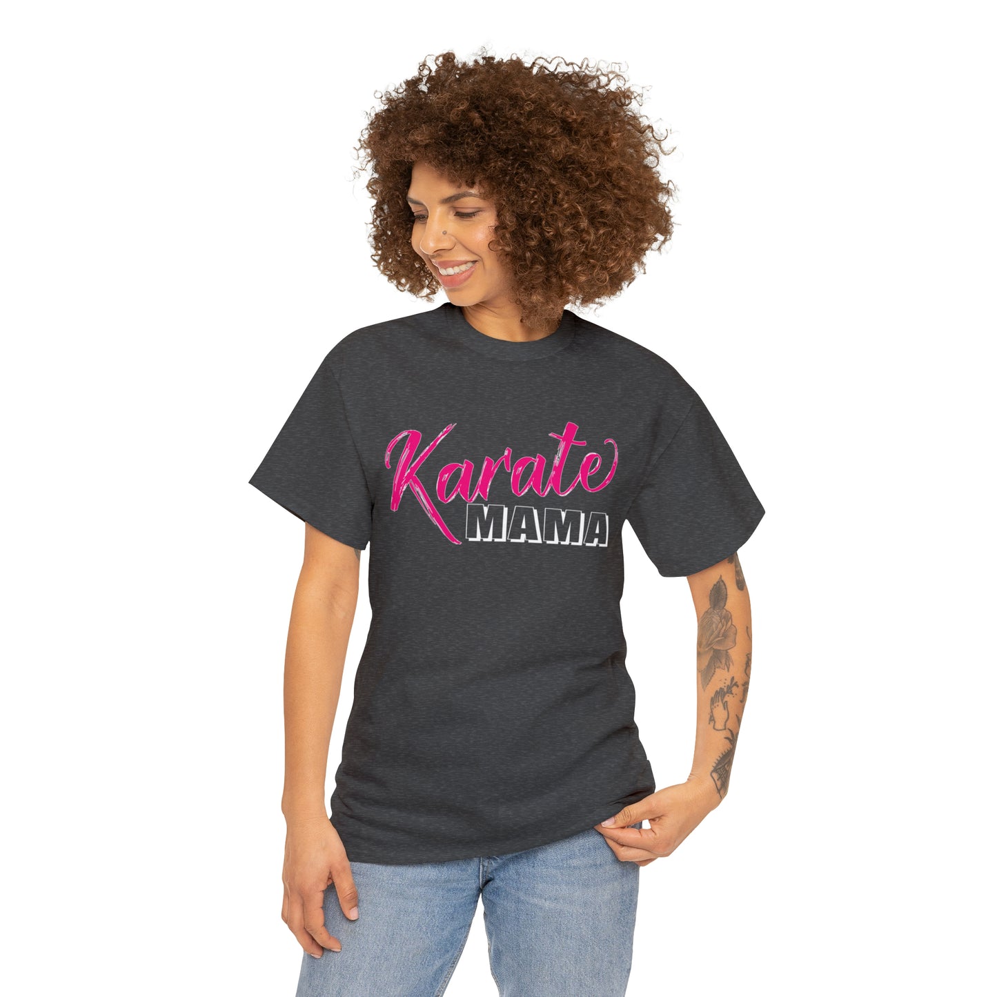 Karate Mama, Shirts For Mom, Heavy Cotton T-Shirt