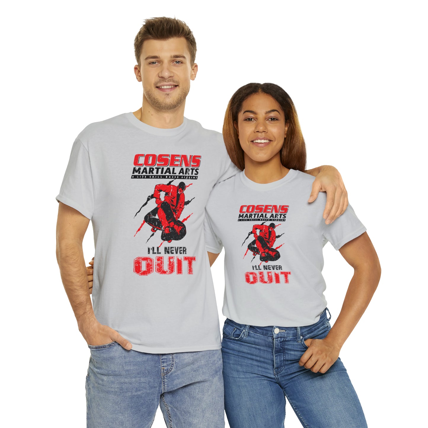 Adult "I'll Never Quit" Cosens Martial Arts Unisex Heavy Cotton Tee Unisex Heavy Cotton Tee