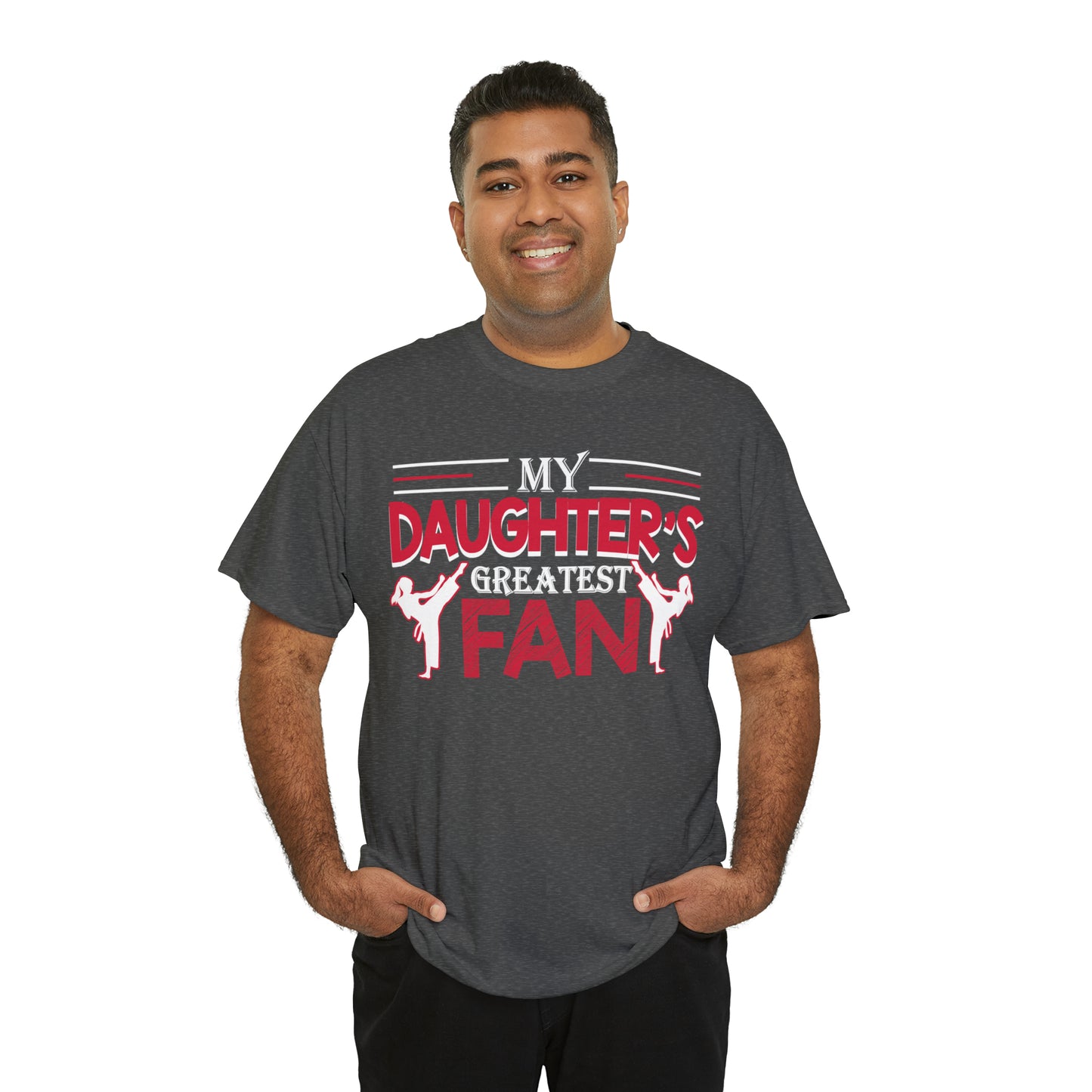 My Daughter's Greatest Fan! Shirt For Mom or Dad Heavy Cotton Tee