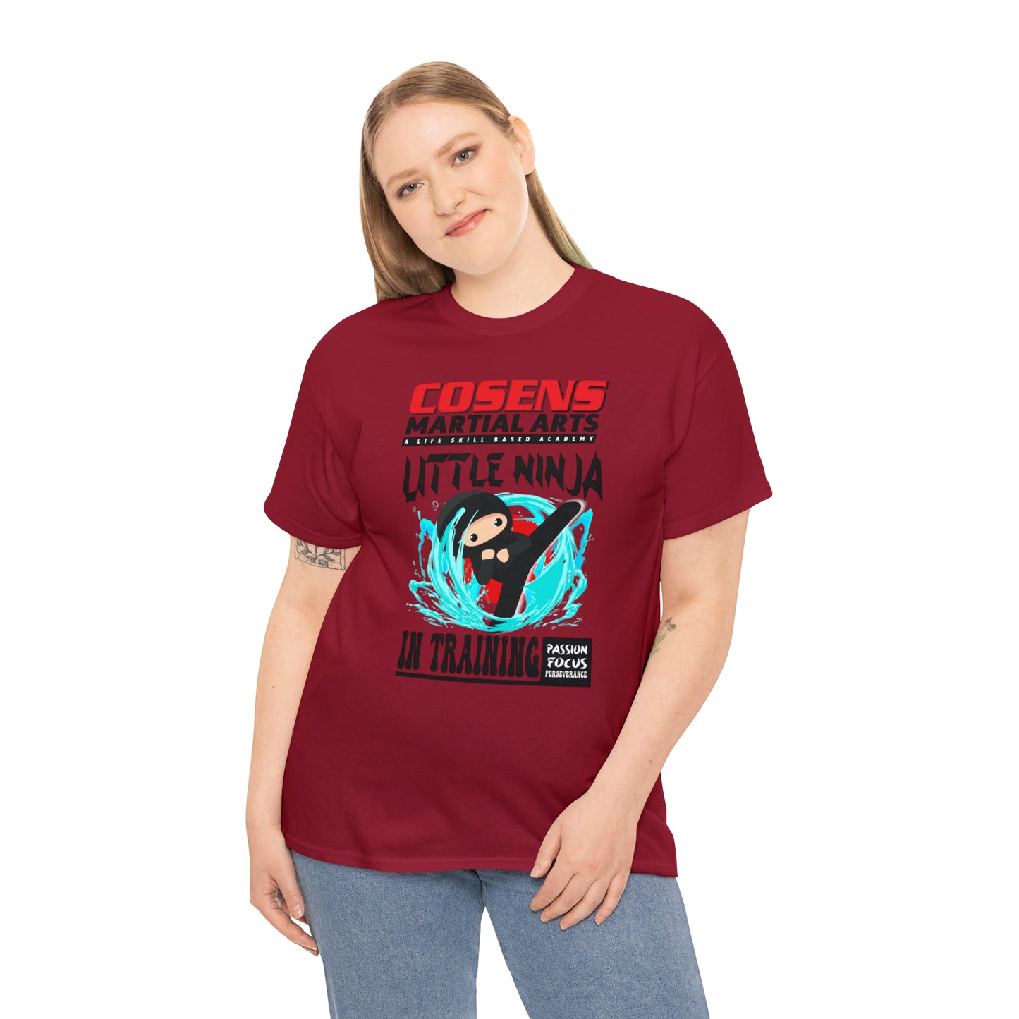 Adult "Little Ninja in Training" Cosens Martial Arts Unisex Heavy Cotton Tee Unisex Heavy Cotton Tee