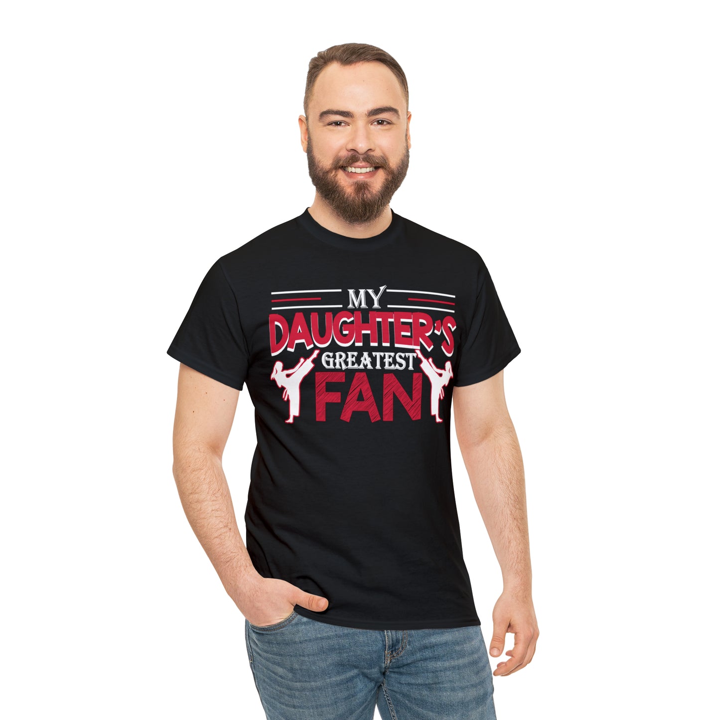 My Daughter's Greatest Fan! Shirt For Mom or Dad Heavy Cotton Tee