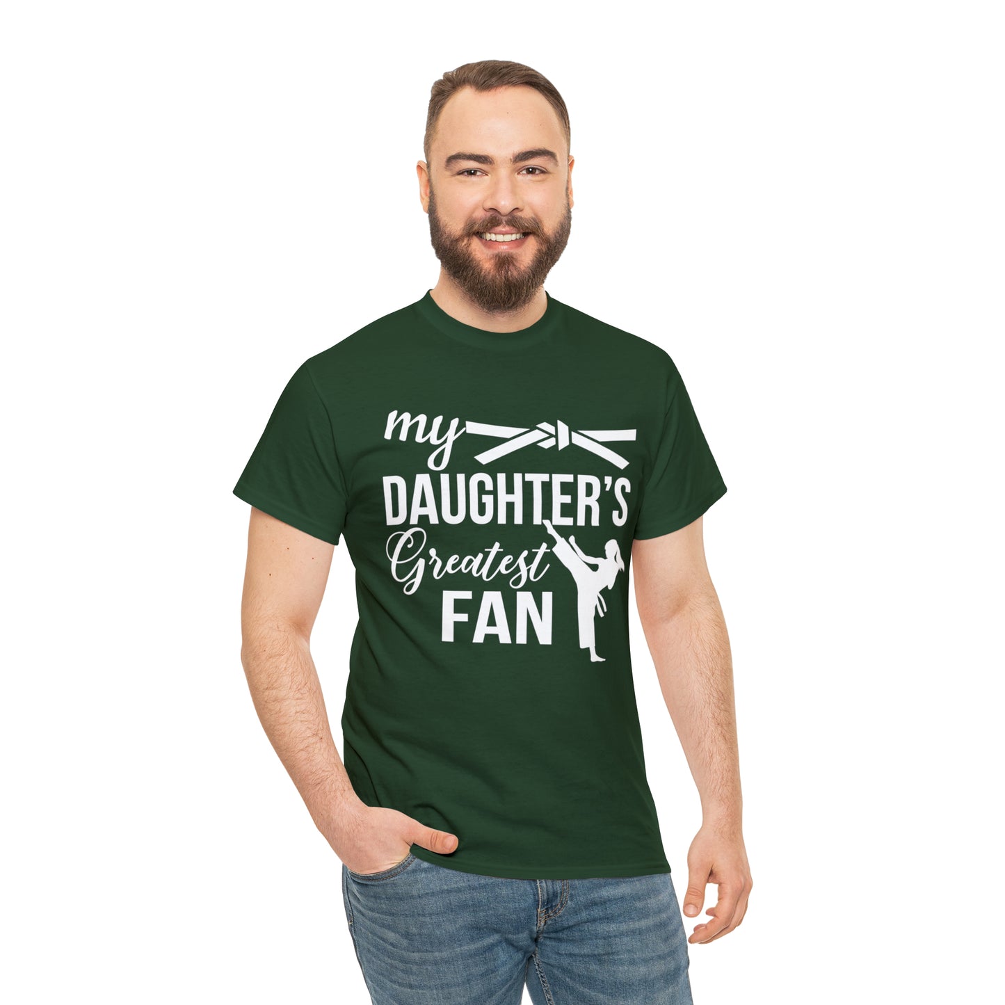 My Daughter's Greatest Fan! Shirt For Mom or Dad Heavy Cotton T-Shirt