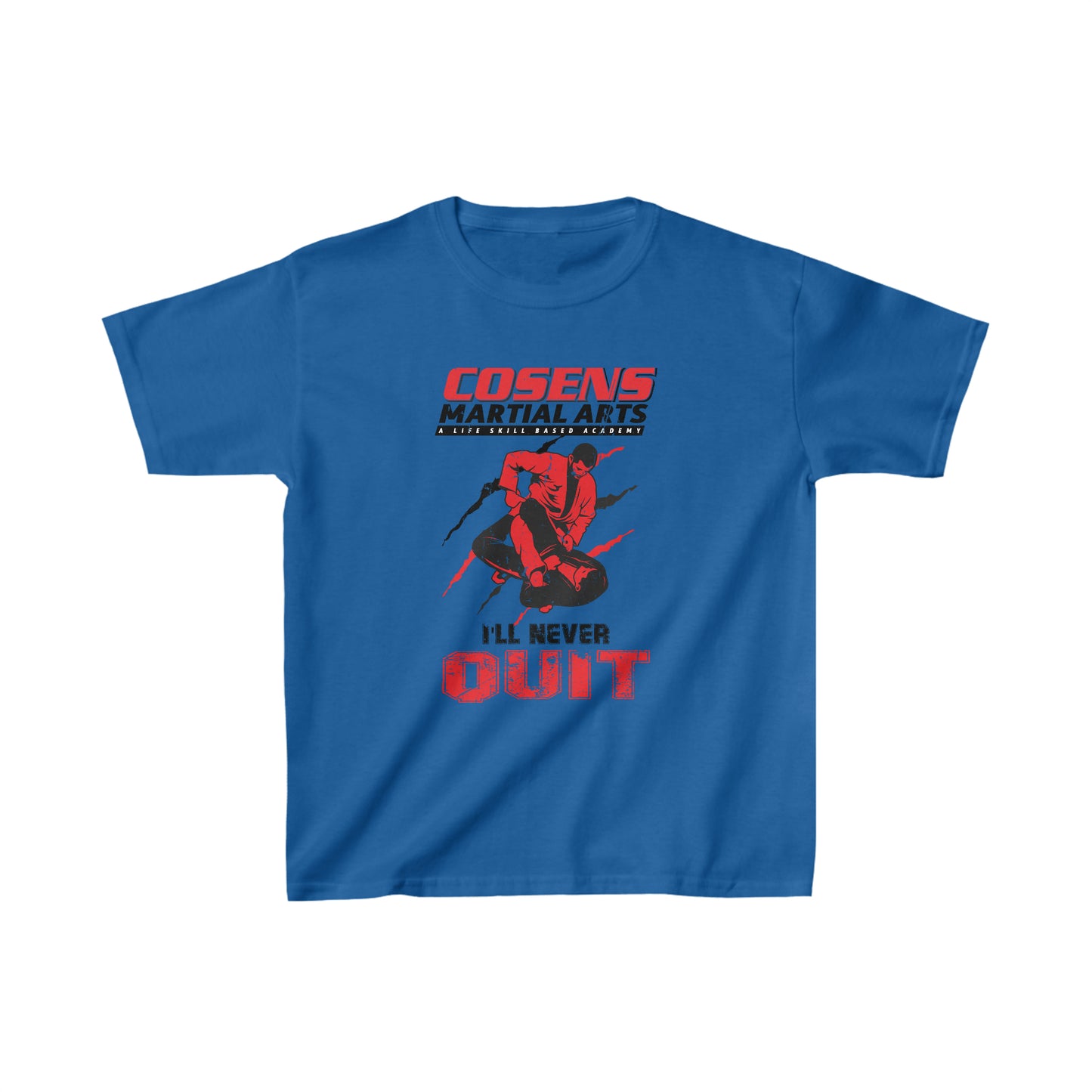 Kids "I'll Never Quit" Cosens Martial Arts Unisex Heavy Cotton Tee Kids Heavy Cotton™ Tee