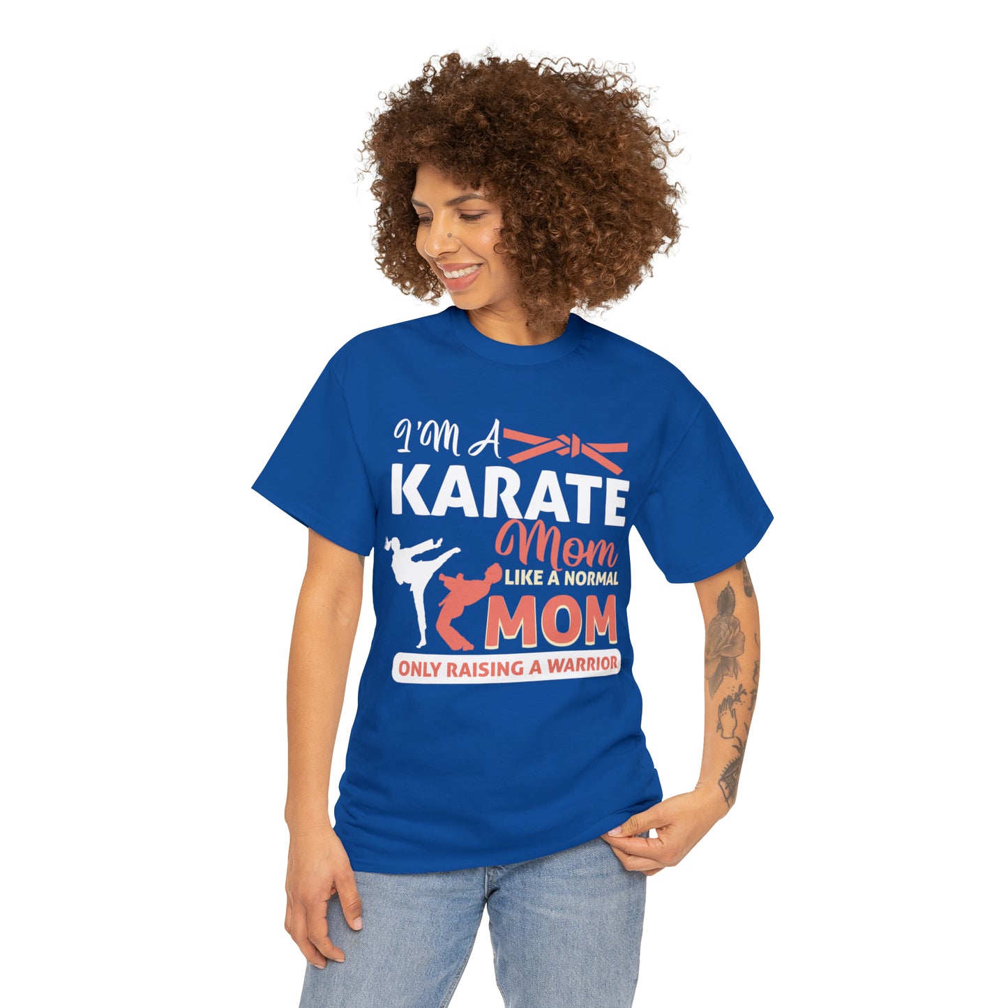 Karate Mom Raising a Warrior Heavy Cotton Tee