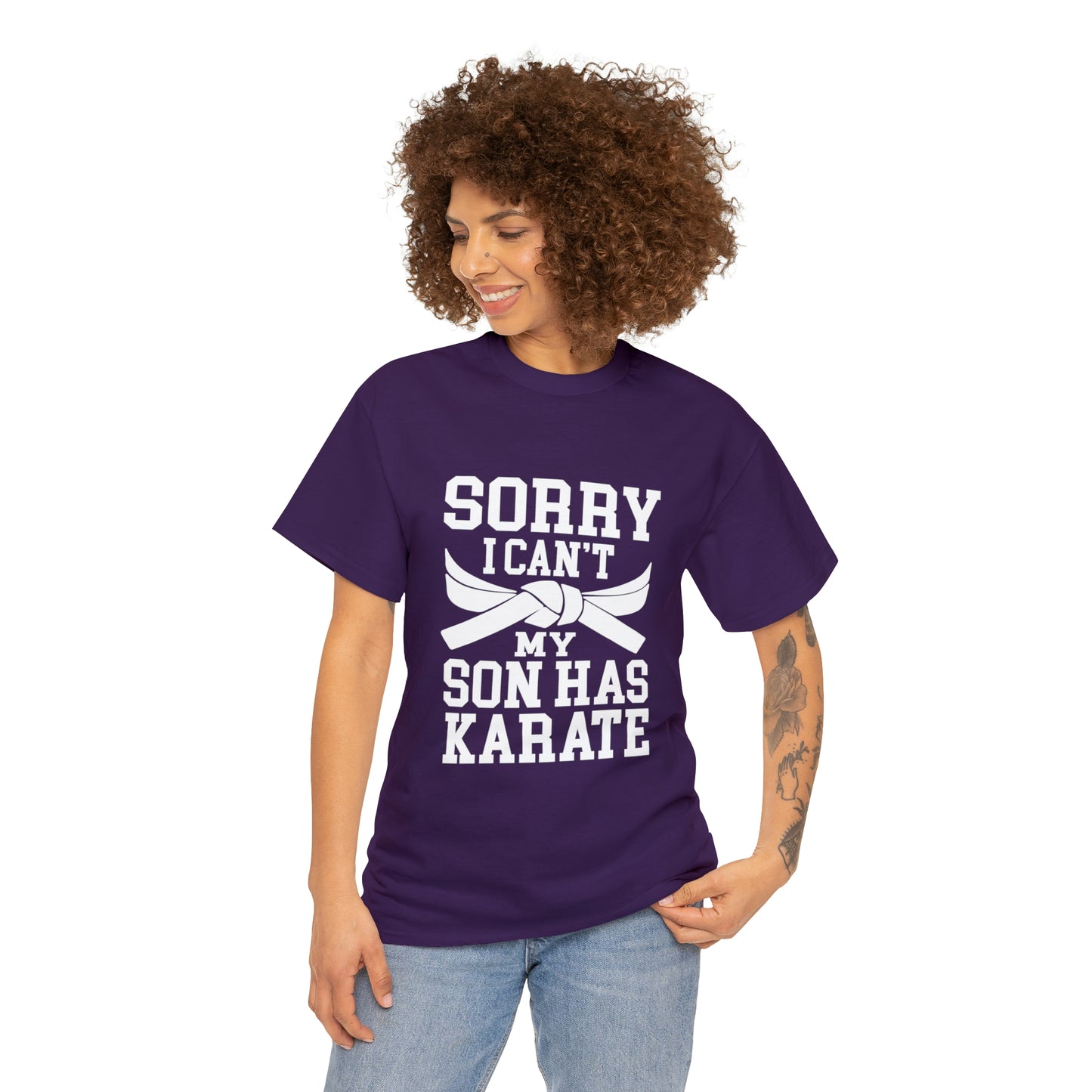 Sorry I Can't Karate Shirt, Shirt For Mom or Dad Heavy Cotton Tee