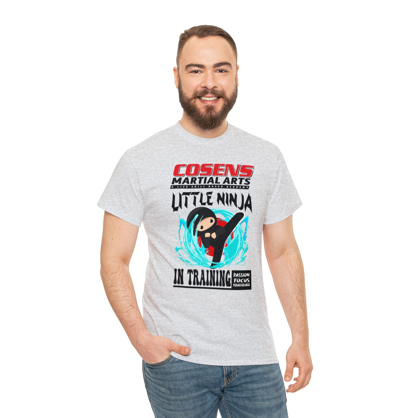Adult "Little Ninja in Training" Cosens Martial Arts Unisex Heavy Cotton Tee Unisex Heavy Cotton Tee