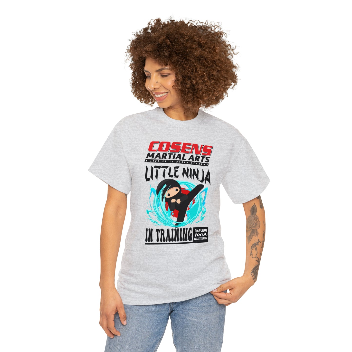 Adult "Little Ninja in Training" Cosens Martial Arts Unisex Heavy Cotton Tee Unisex Heavy Cotton Tee