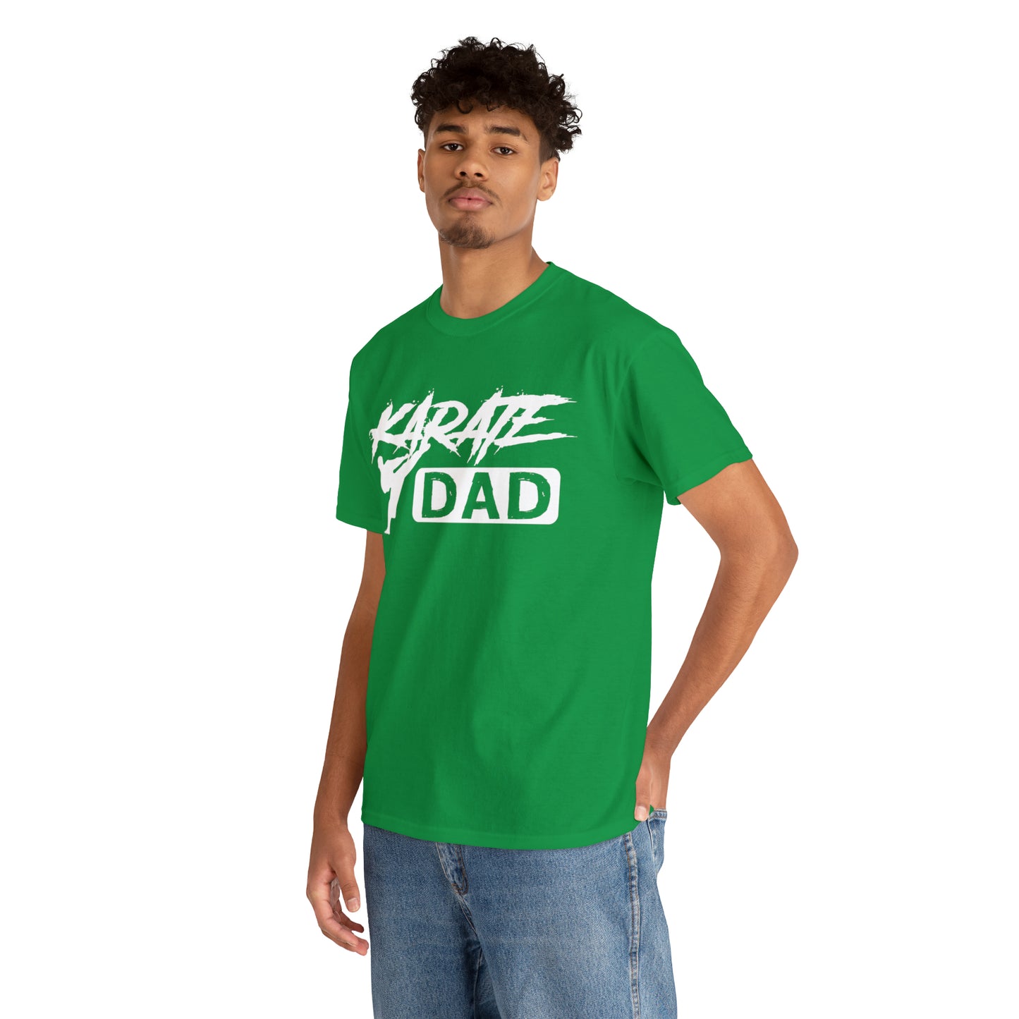 Karate Dad Kicking New Heavy Cotton Tee