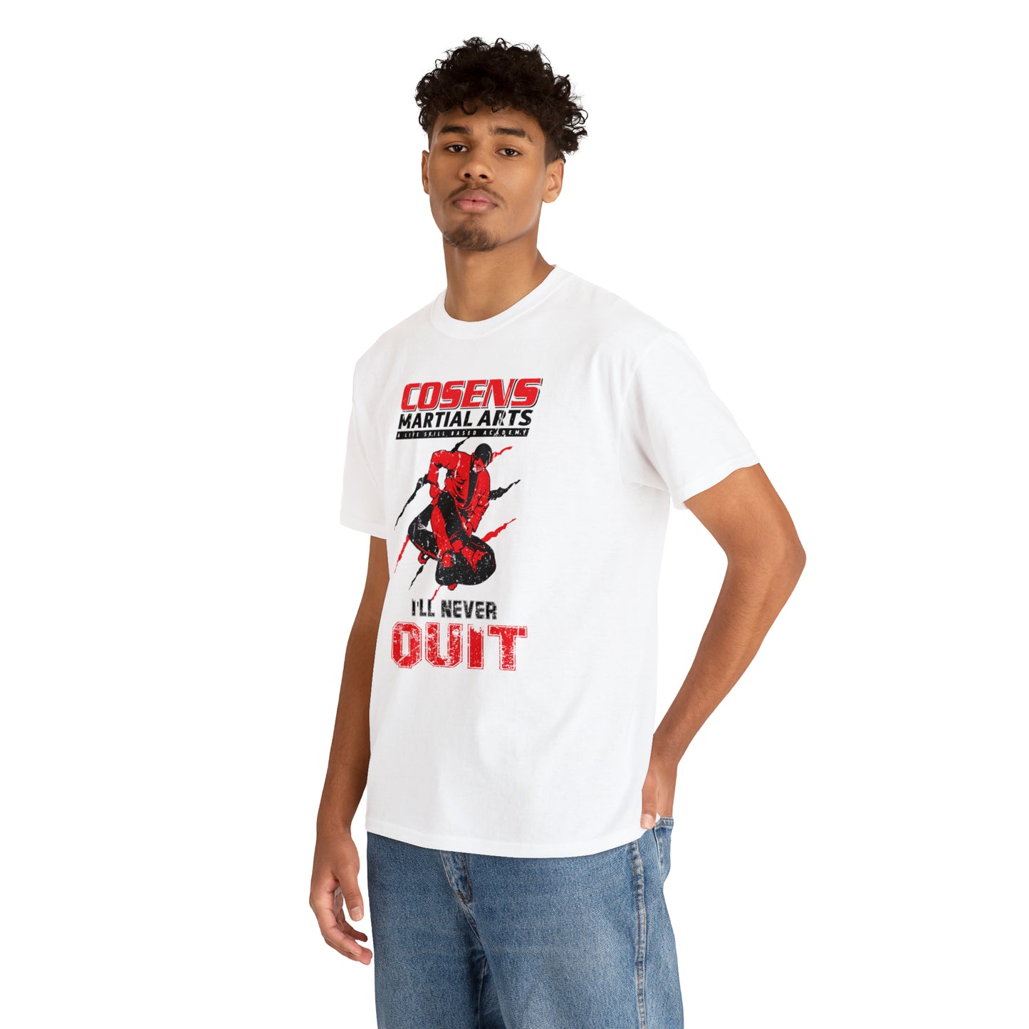 Adult "I'll Never Quit" Cosens Martial Arts Unisex Heavy Cotton Tee Unisex Heavy Cotton Tee