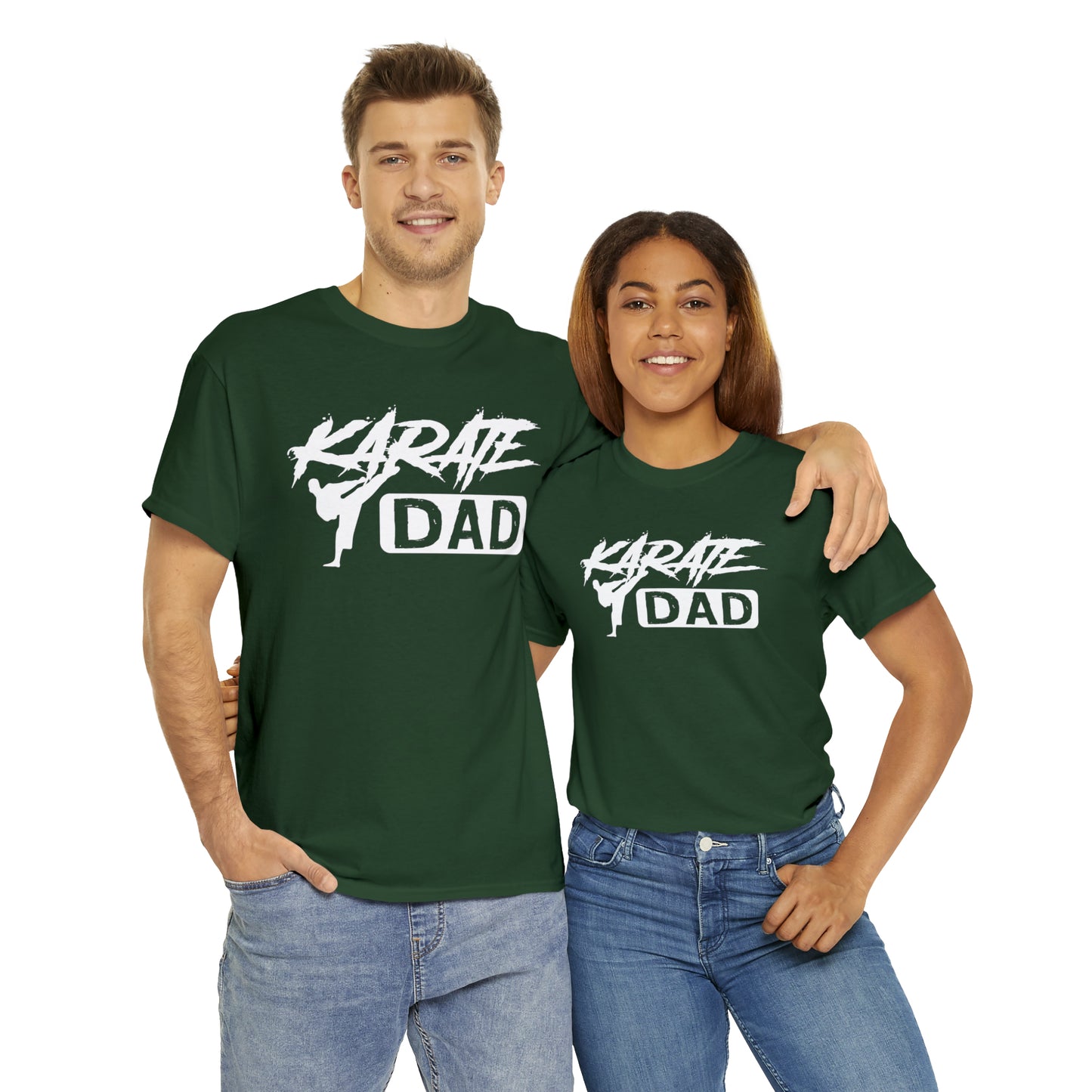 Karate Dad Kicking New Heavy Cotton Tee