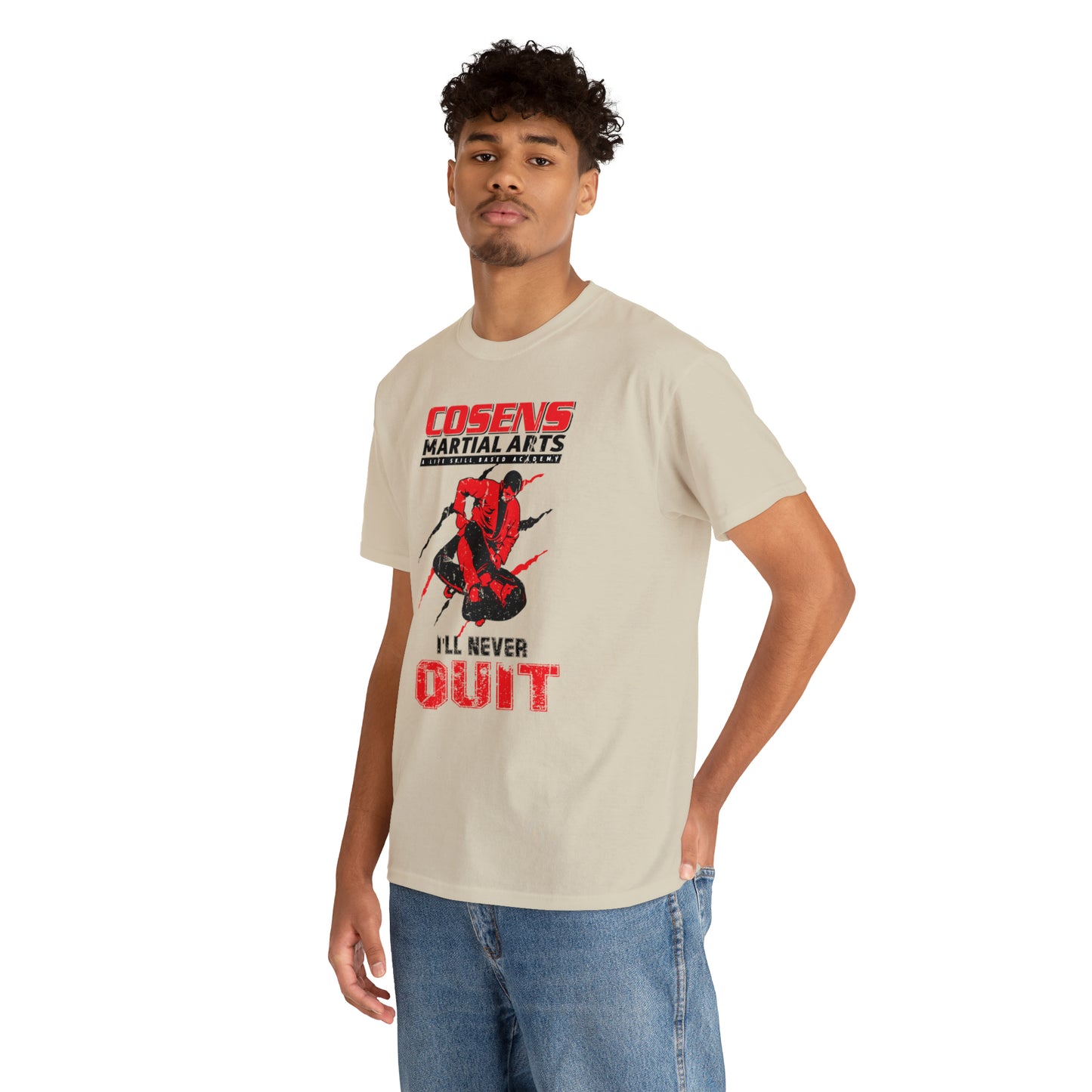 Adult "I'll Never Quit" Cosens Martial Arts Unisex Heavy Cotton Tee Unisex Heavy Cotton Tee