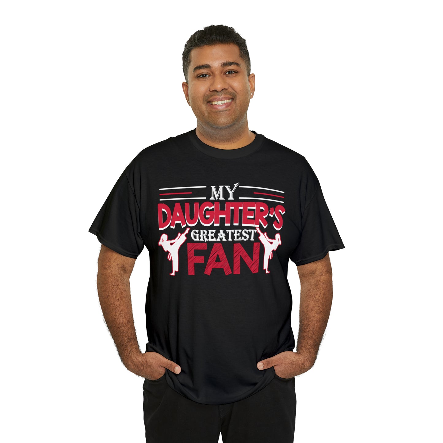 My Daughter's Greatest Fan! Shirt For Mom or Dad Heavy Cotton Tee