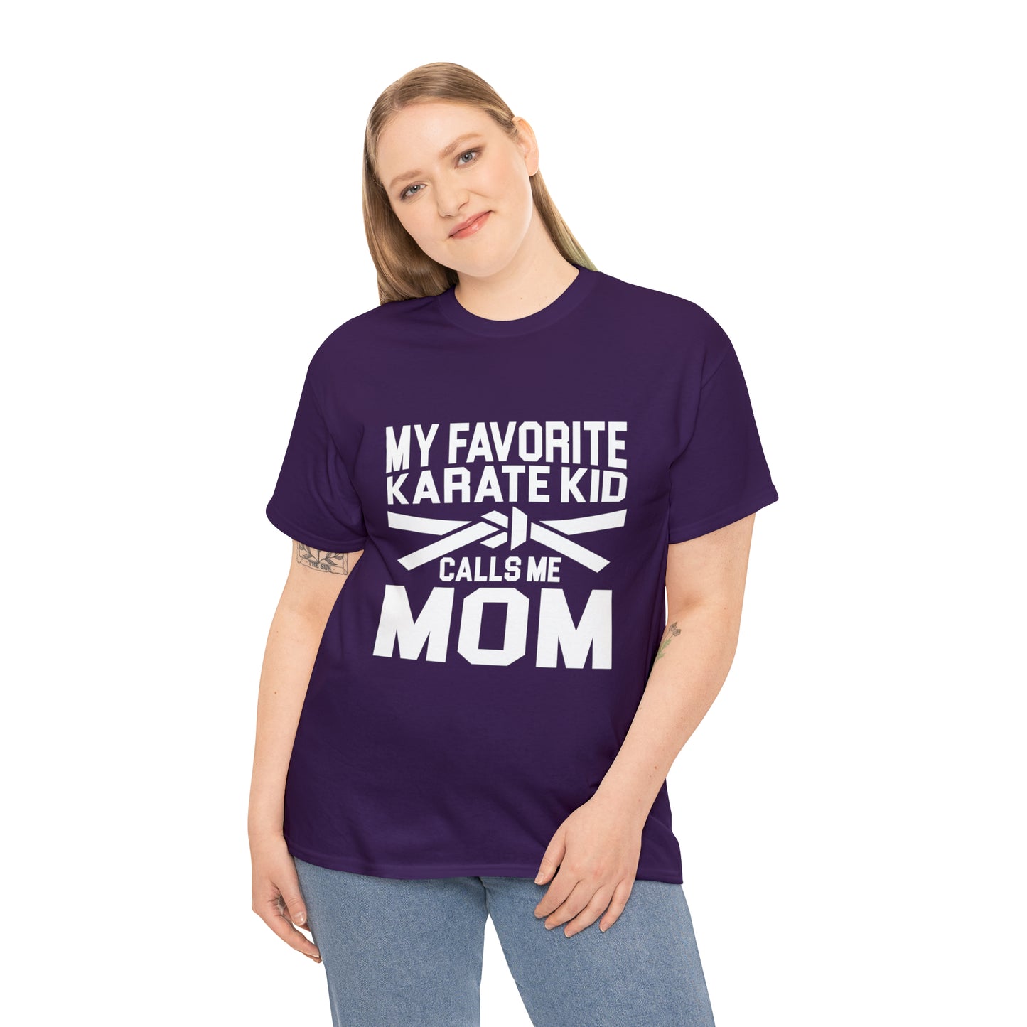 My Favorite Karate Kids Calls Me Mom Life Heavy Cotton Tee