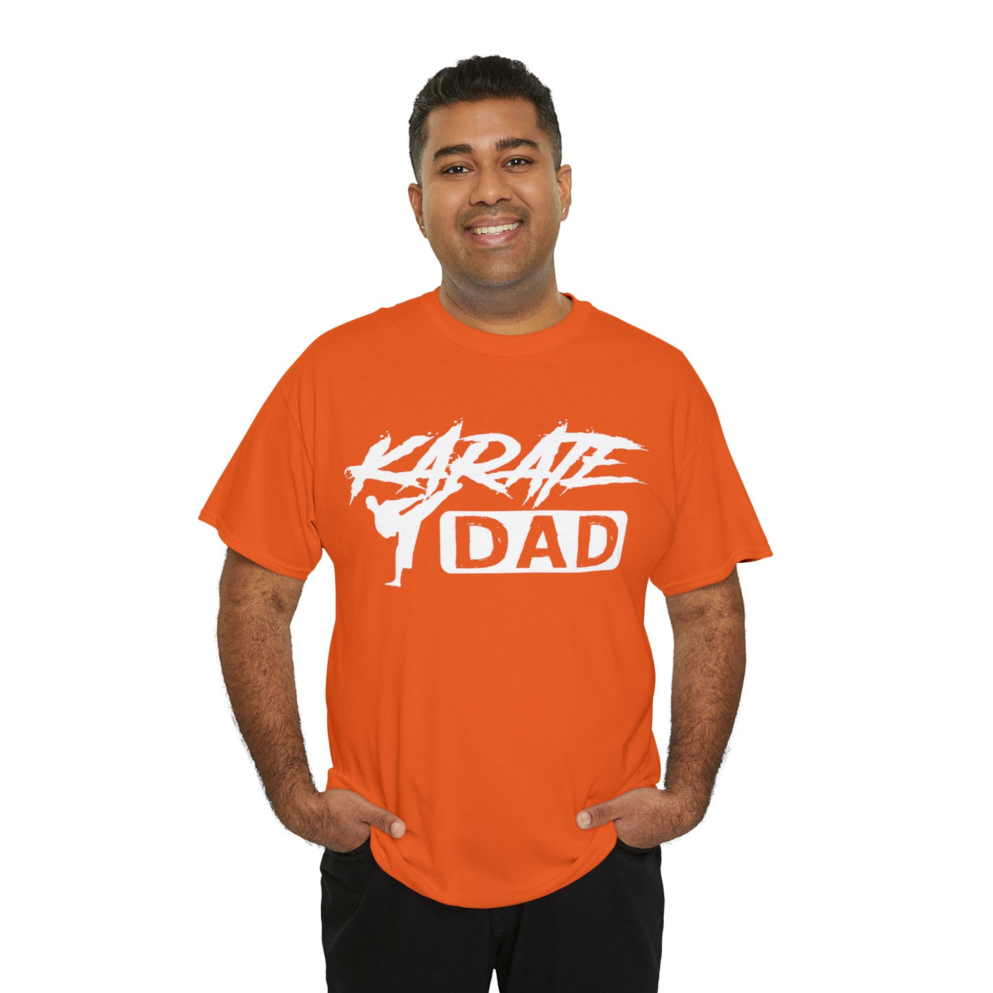 Karate Dad Kicking New Heavy Cotton Tee