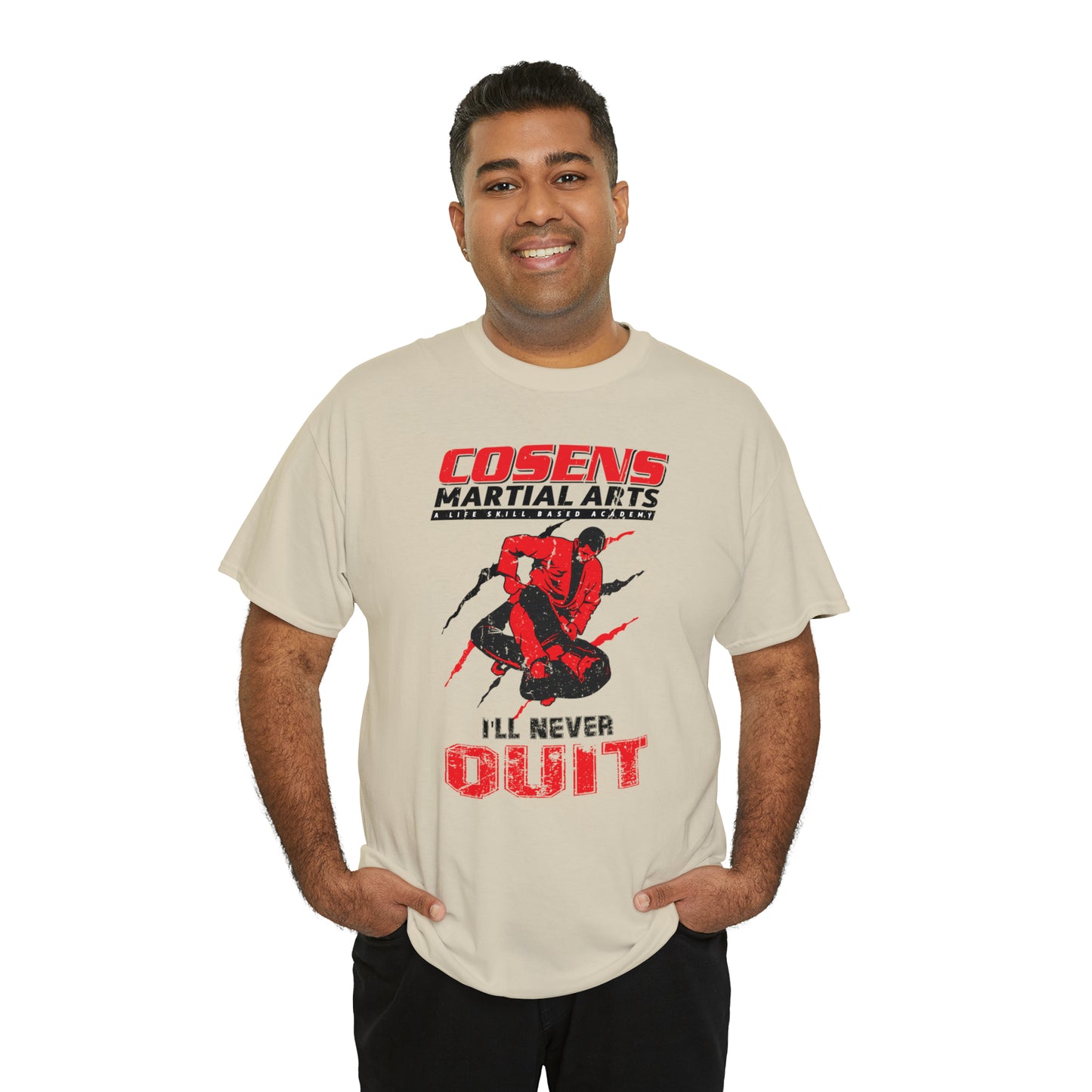 Adult "I'll Never Quit" Cosens Martial Arts Unisex Heavy Cotton Tee Unisex Heavy Cotton Tee