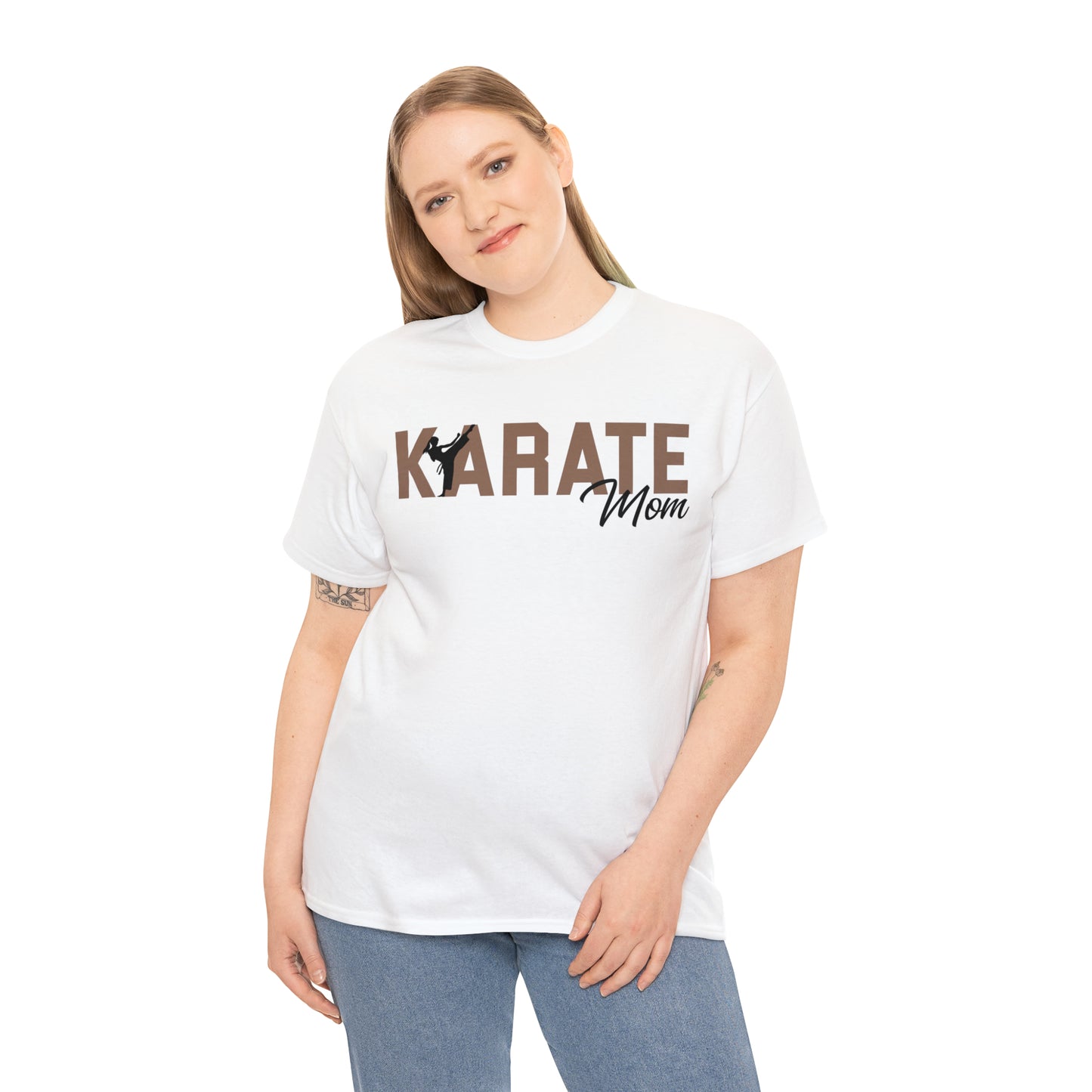 Karate Mom! Shirt For Mom Heavy Cotton Tee