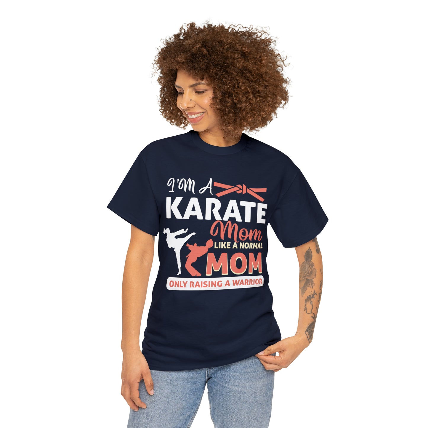 Karate Mom Raising a Warrior Heavy Cotton Tee