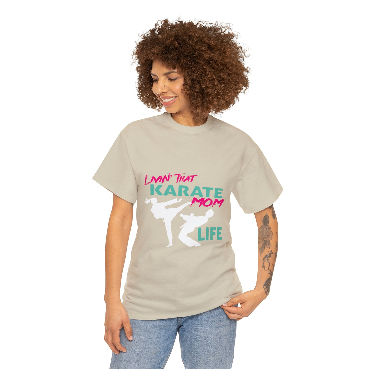 Livin' That Karate Mom Life Heavy Cotton Tee