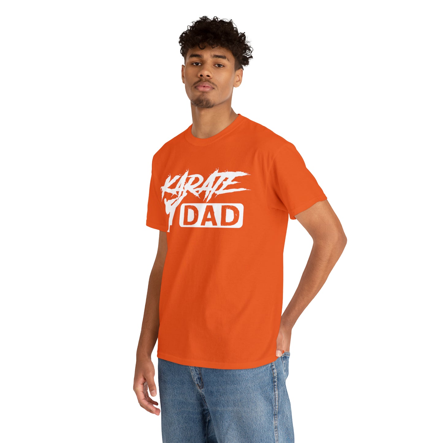 Karate Dad Kicking New Heavy Cotton Tee